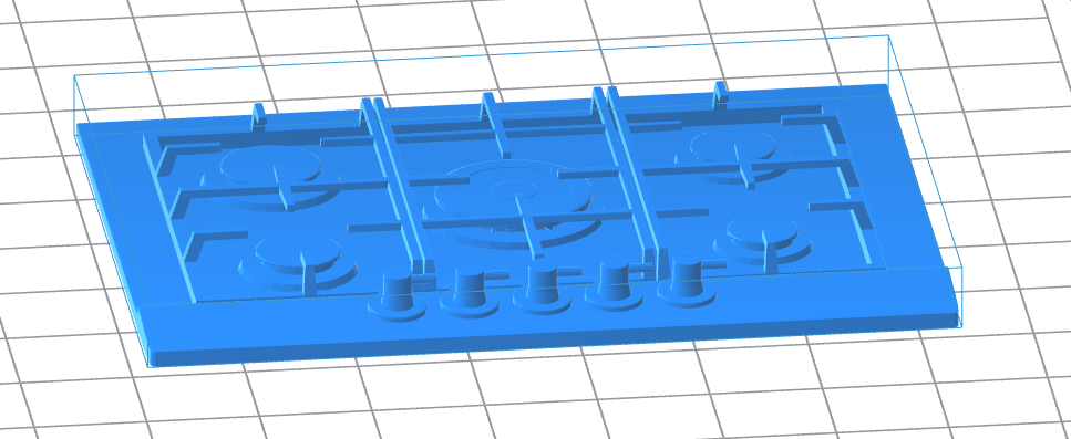 Stovetop with Burners 3D Model (.OBJ)