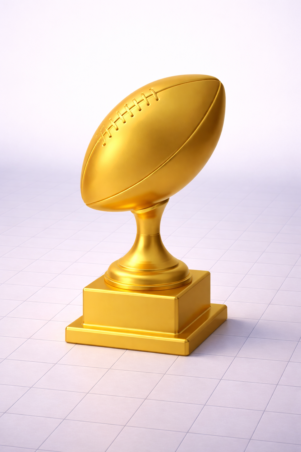 Rugby Ball Trophy 3D Model (.OBJ)