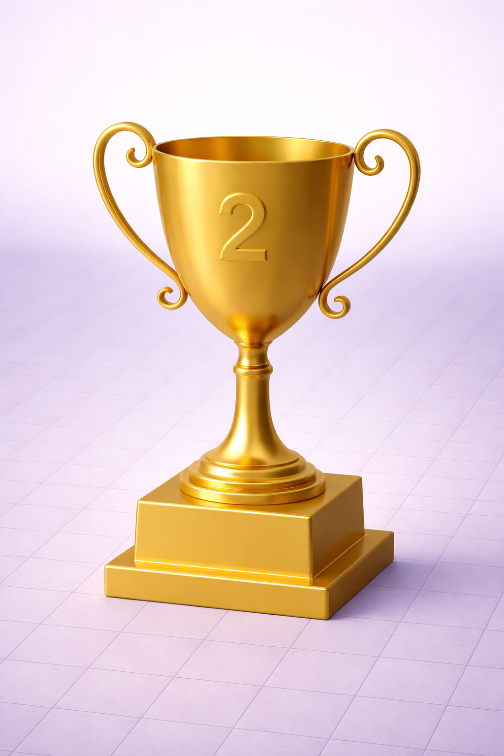 2nd Place Trophy Cup 3D Model (.OBJ)