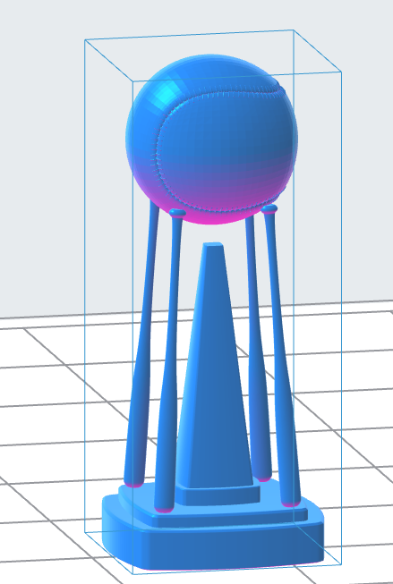 Cricket Ball Trophy 3D Model (.OBJ)