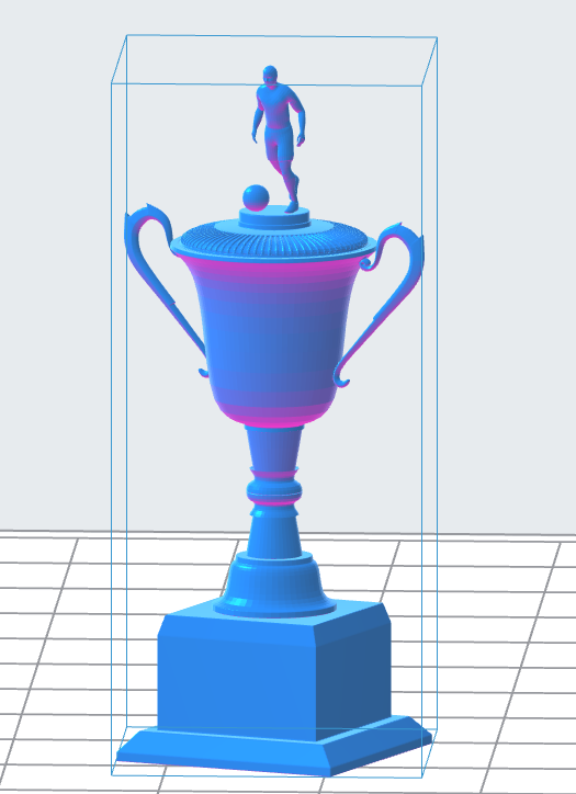 Football Player Trophy 3D Model (.OBJ)