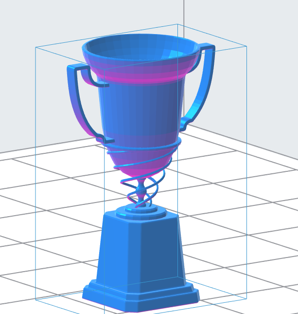 Spiral Base Trophy Cup 3D Model (.OBJ)