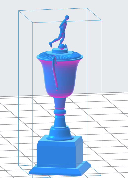 Football Player Trophy 3D Model (.OBJ)