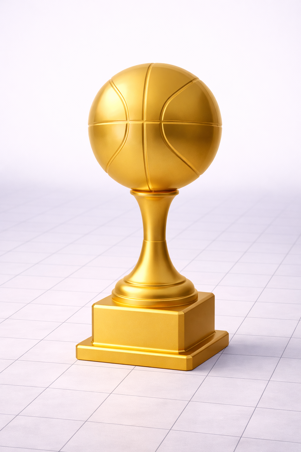 Basketball Trophy 3D Model – Sports Award Design