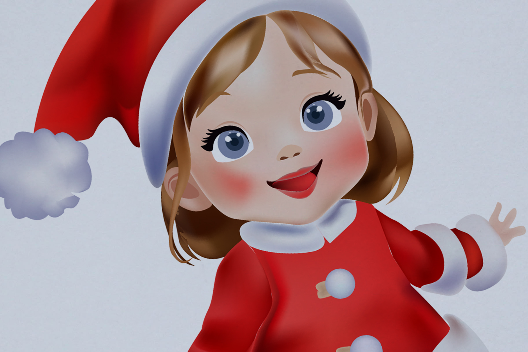 Santa Girl Sticker