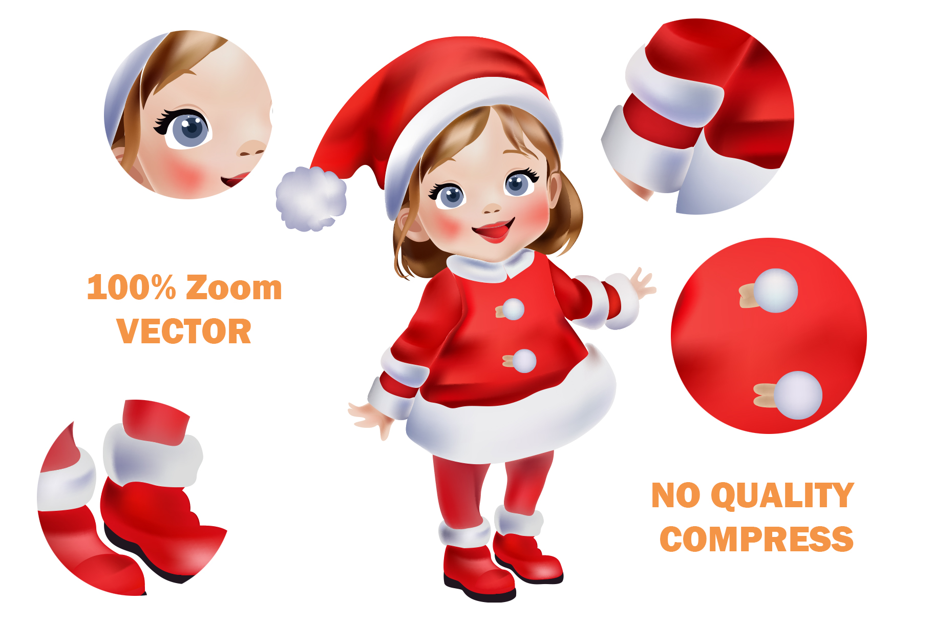 Santa Girl Sticker
