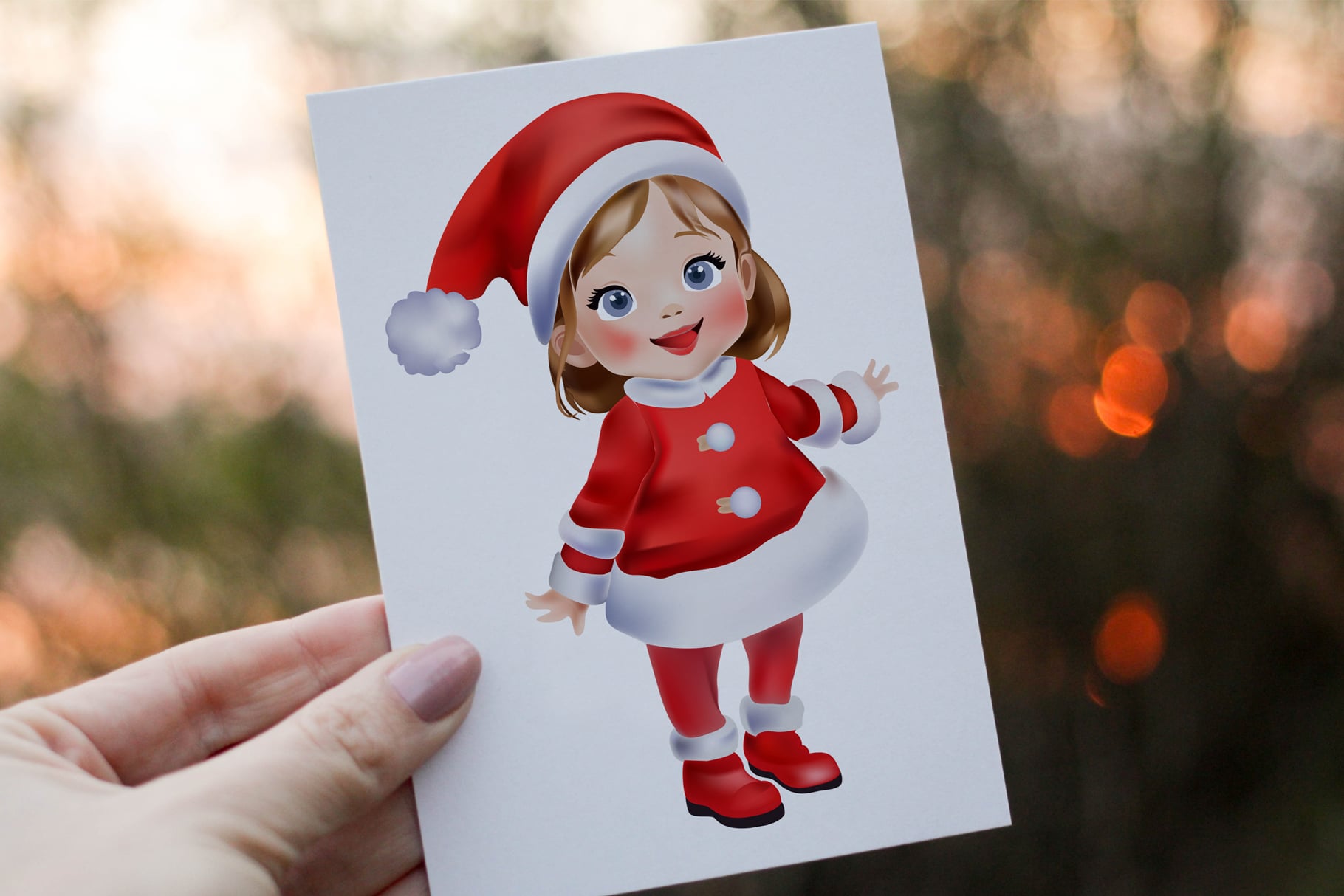 Santa Girl Sticker