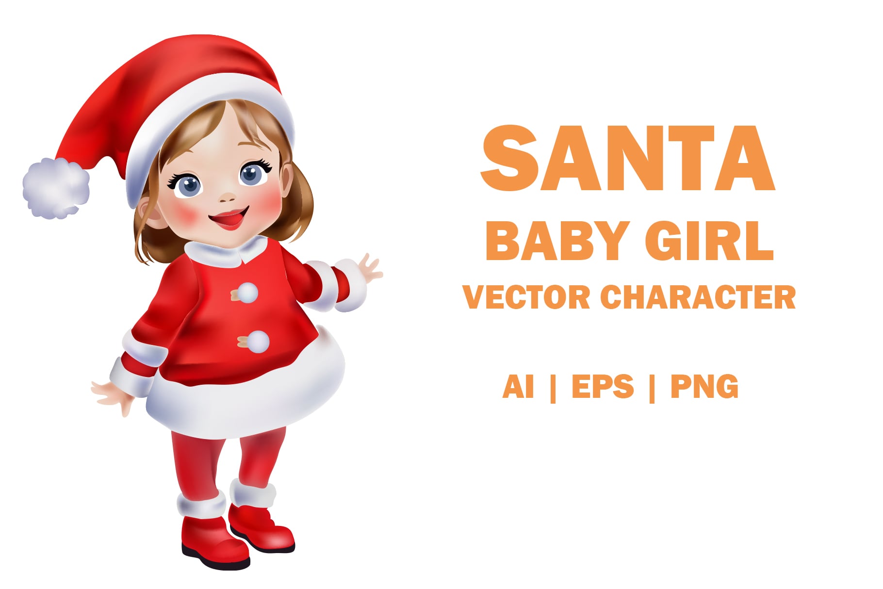 Santa Girl Sticker