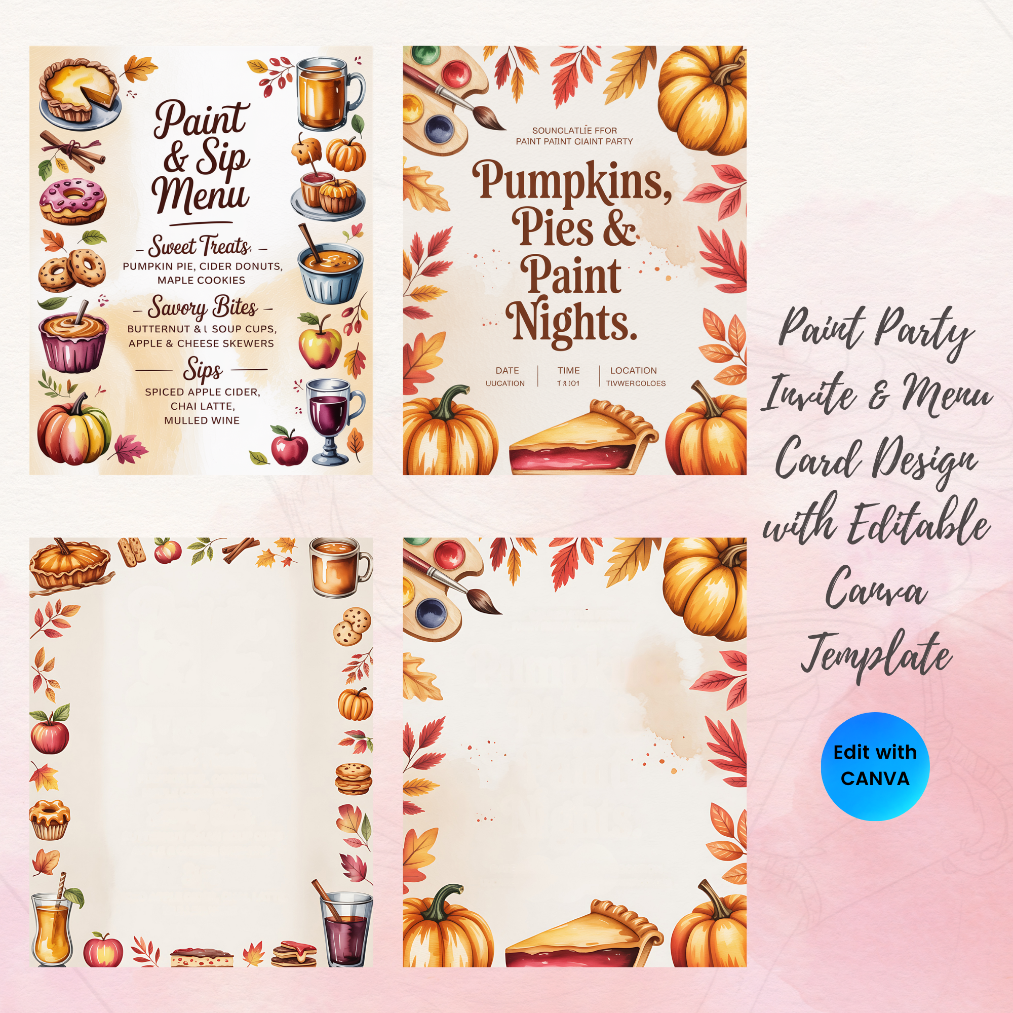 Harvest Whispers – Fall Paint Party Printables