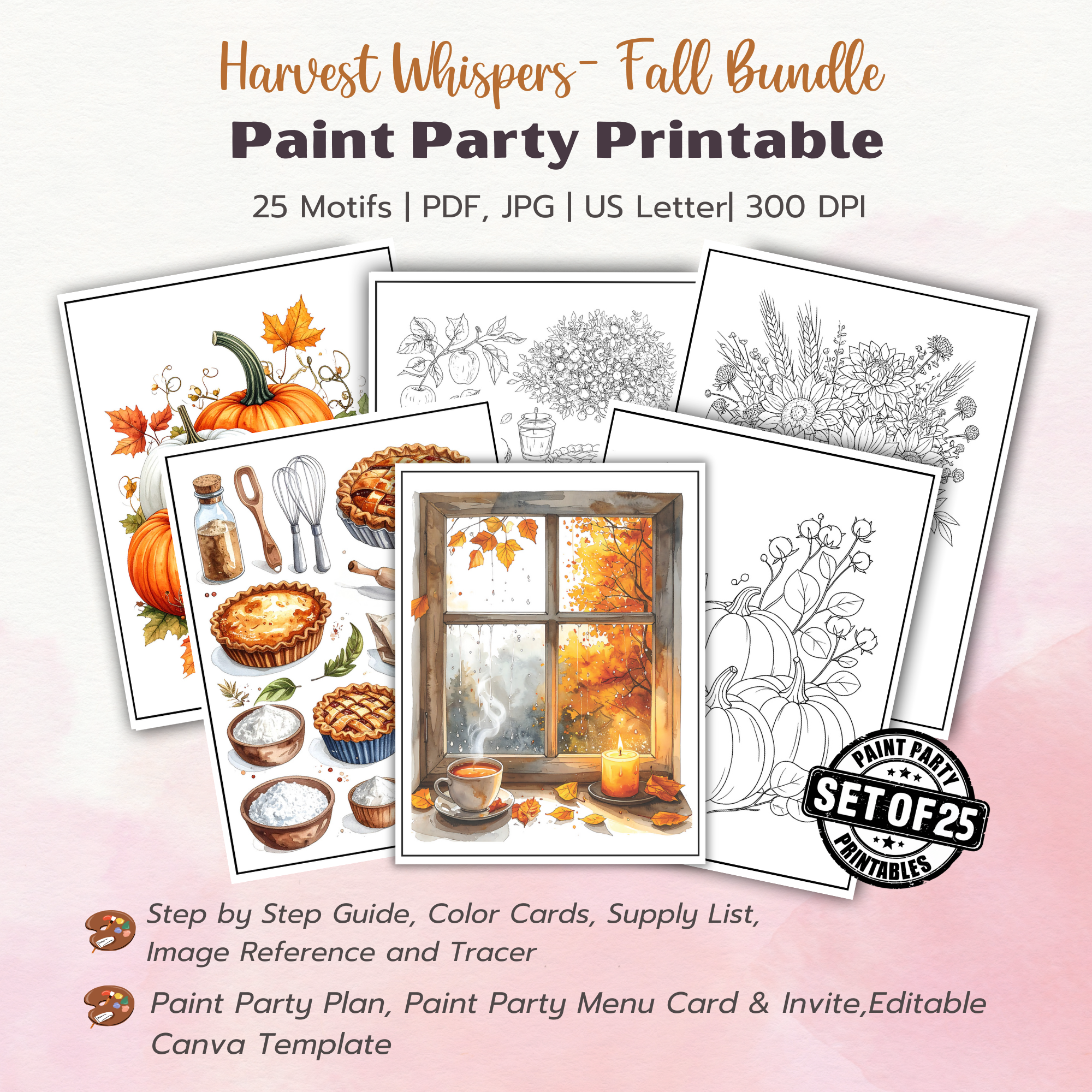 Harvest Whispers – Fall Paint Party Printables