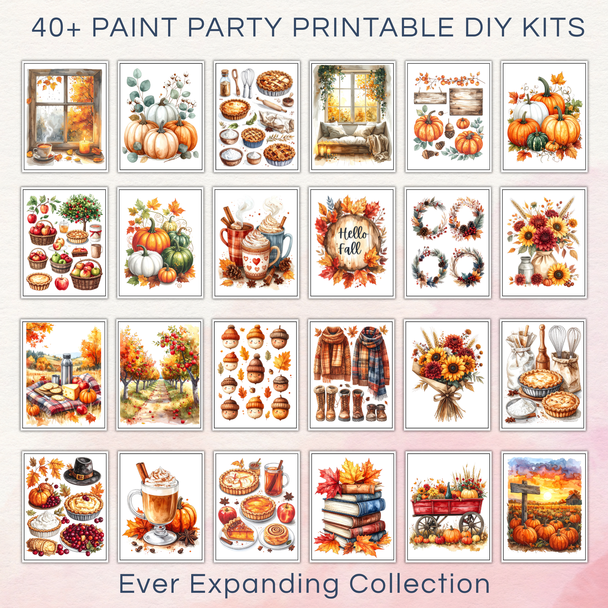 Harvest Whispers – Fall Paint Party Printables