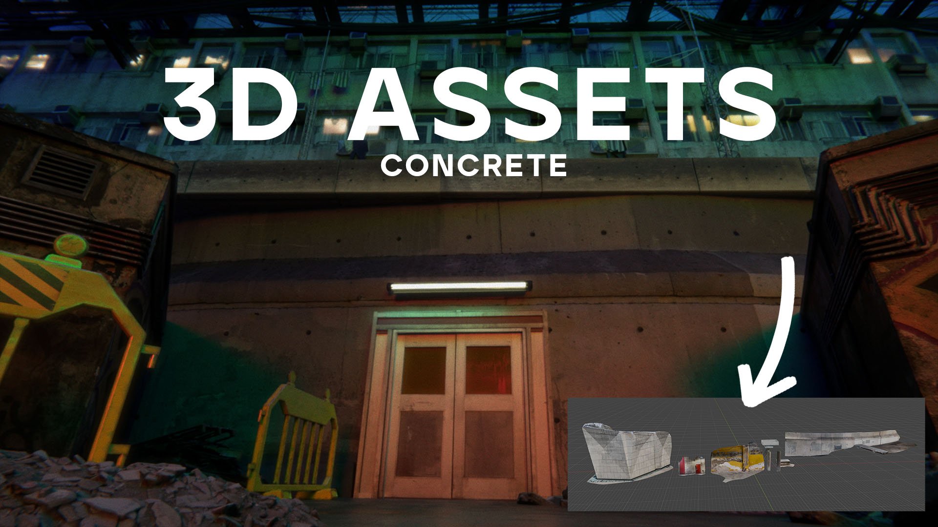 3D Concrete Assets