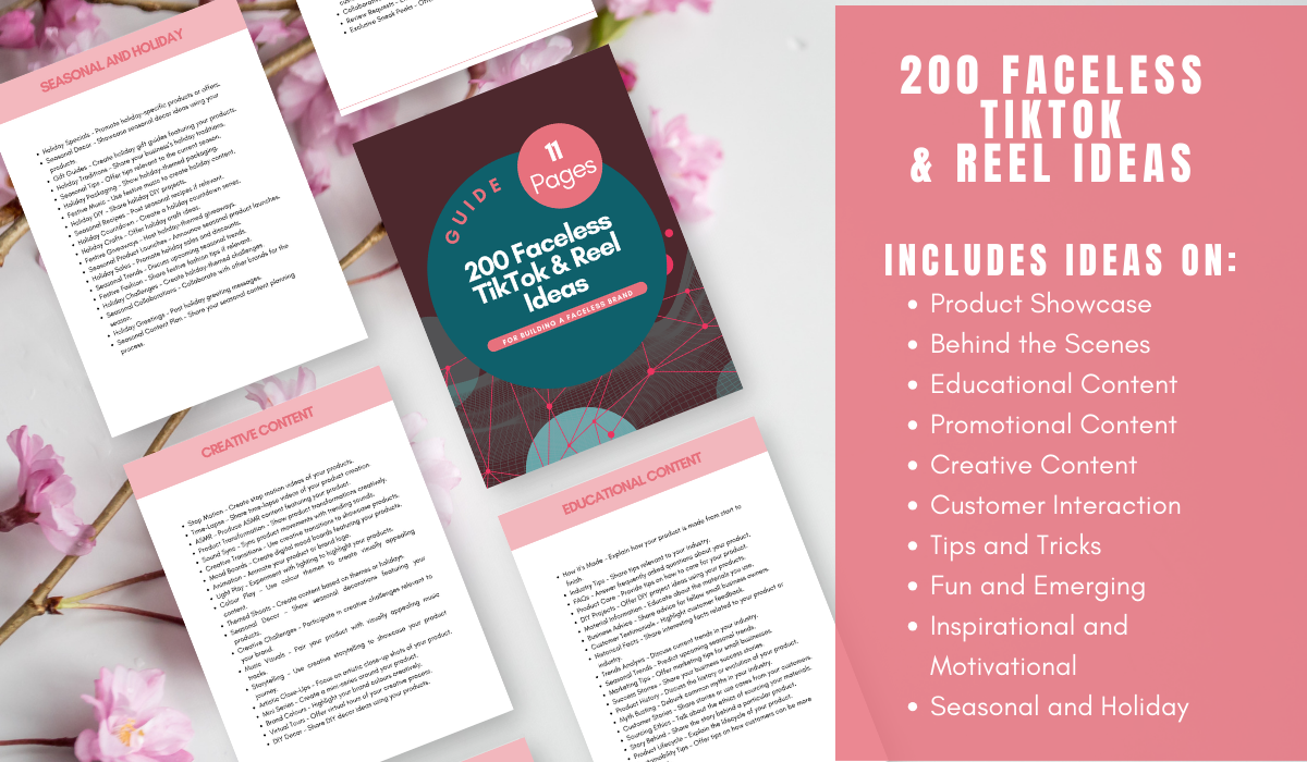 200 Faceless TikTok & Reel Ideas for Business