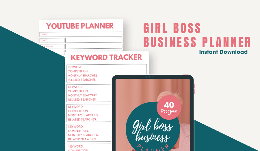 Girl Boss Business Planner | 40 Page Instant Download