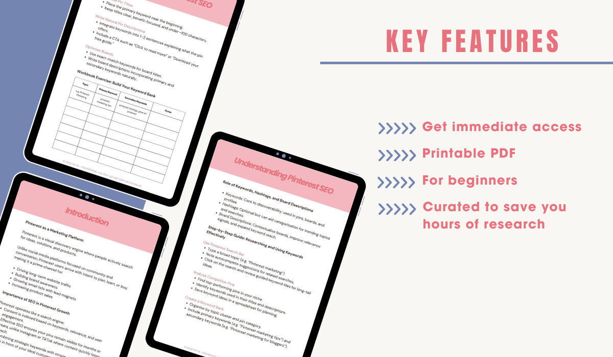 Pinterest Marketing Planner