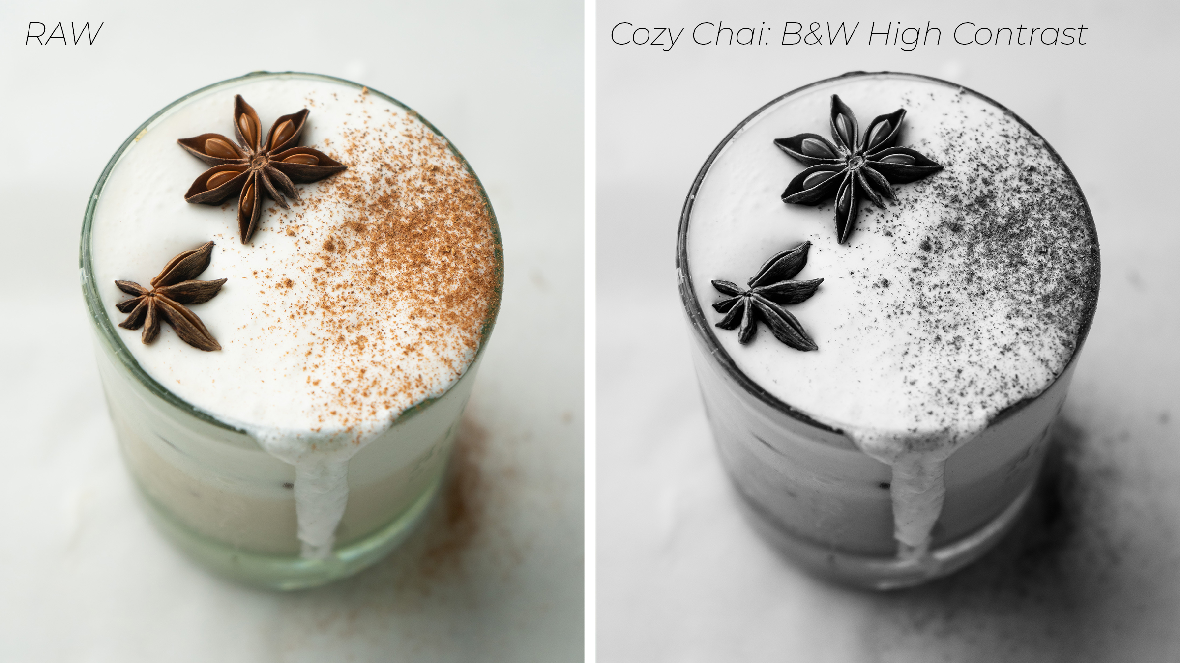 Lightroom Presets - Cozy Chai 3 pack w/ bonus B&W preset