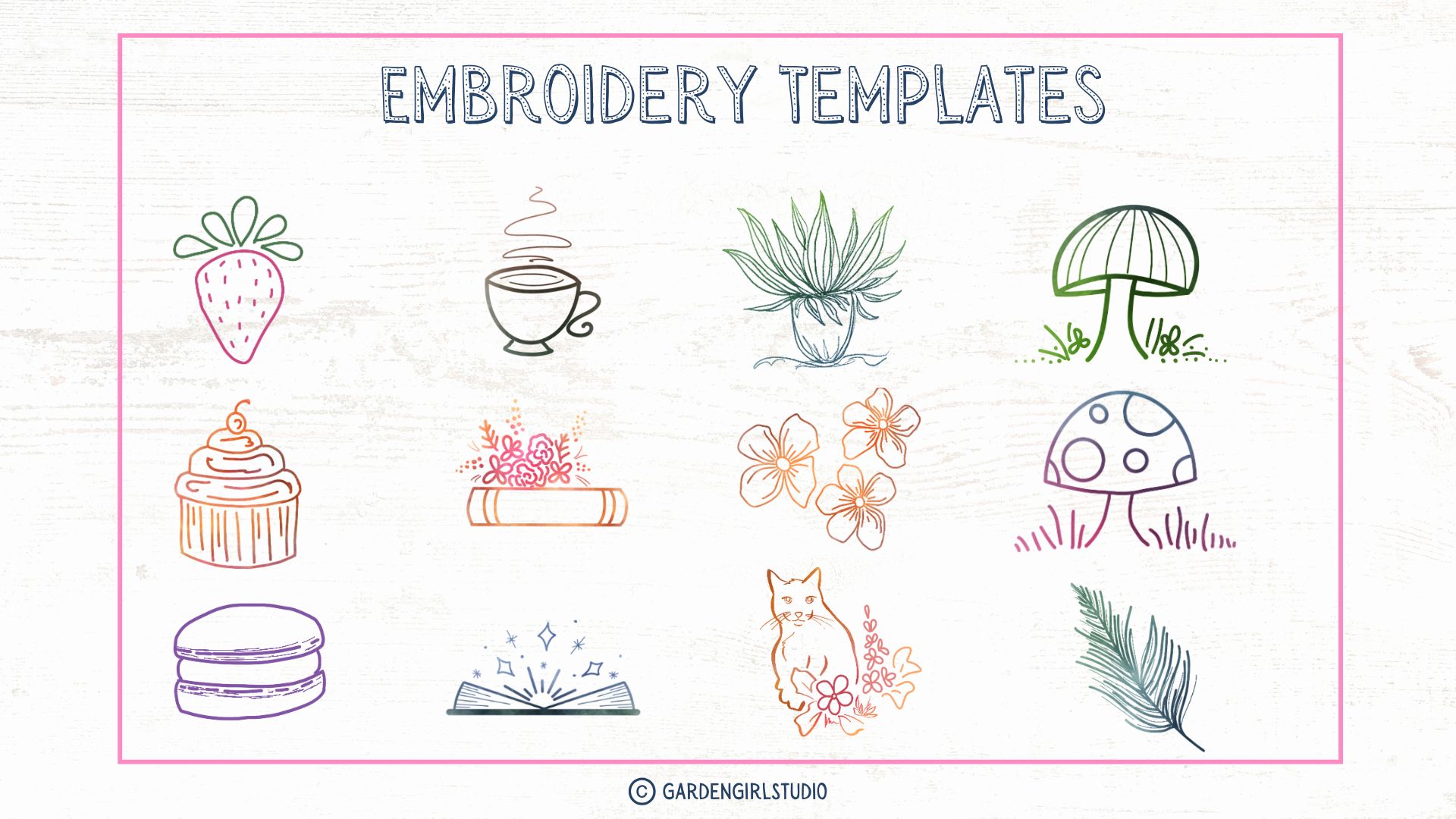 Mini Embroidery Templates - Everyday Collection PDF