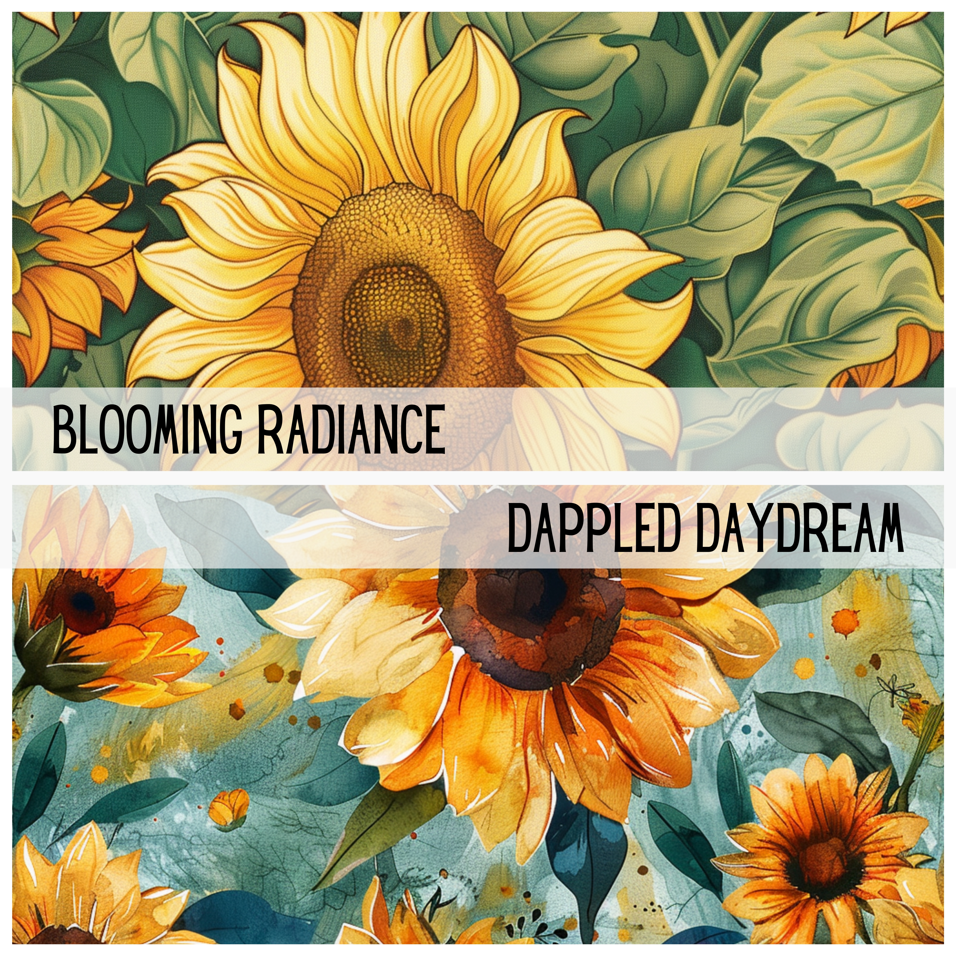 SUN-KISSED SUNFLOWERS Seamless Digital Papers