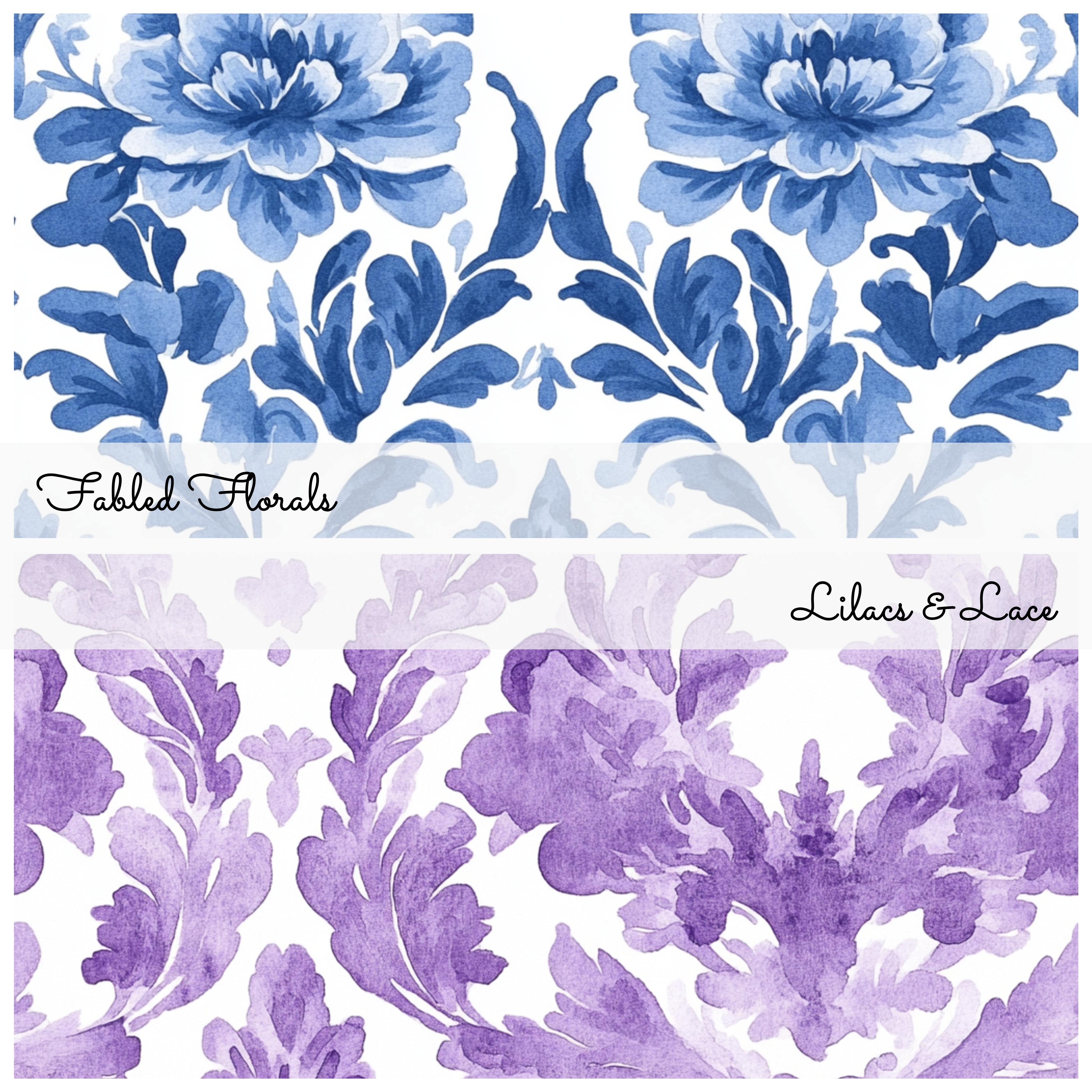 MYSTIC TOILE DE JOUY Seamless Digital Paper Bundle