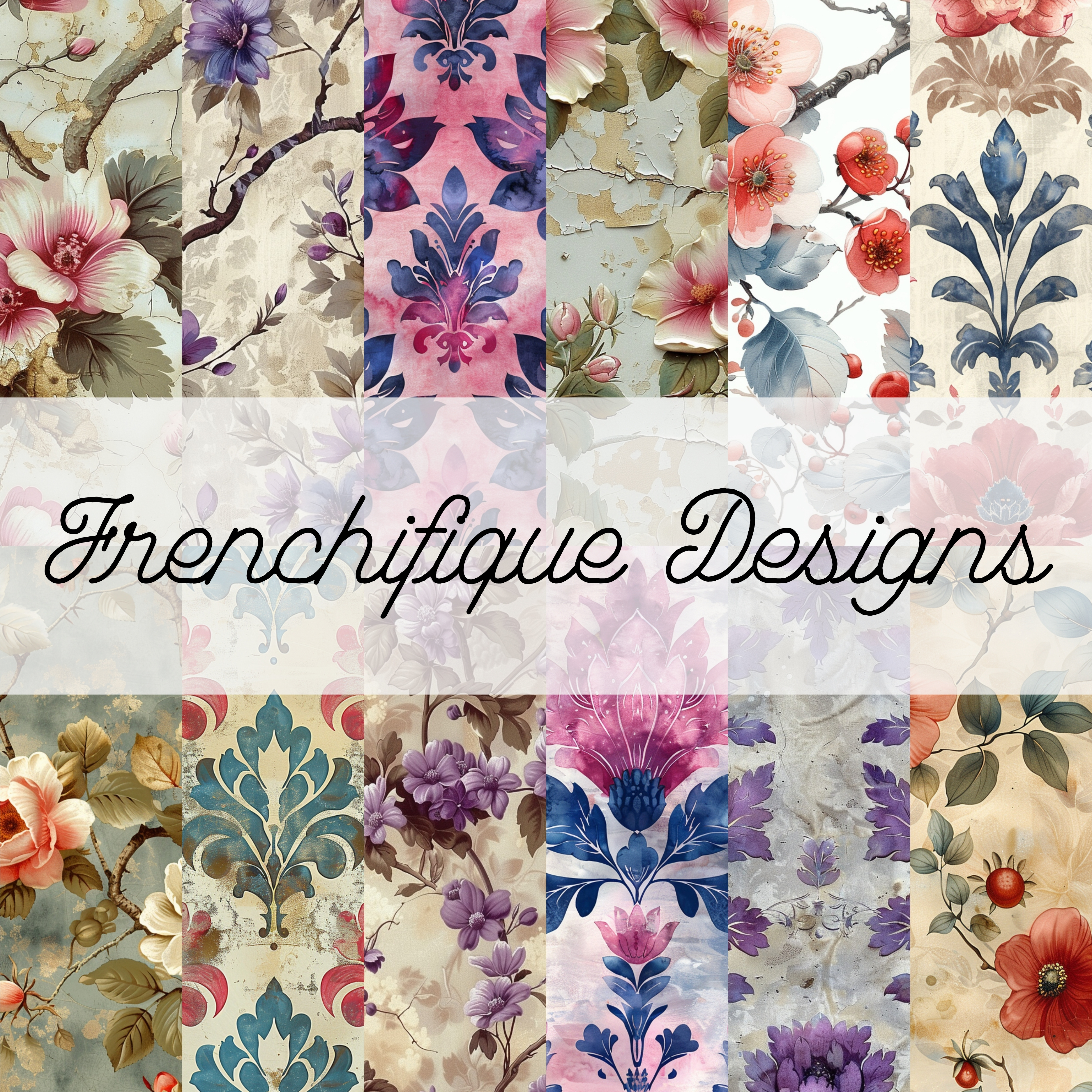 RUSTIC SHABBY CHIC Seamless Digital Papers