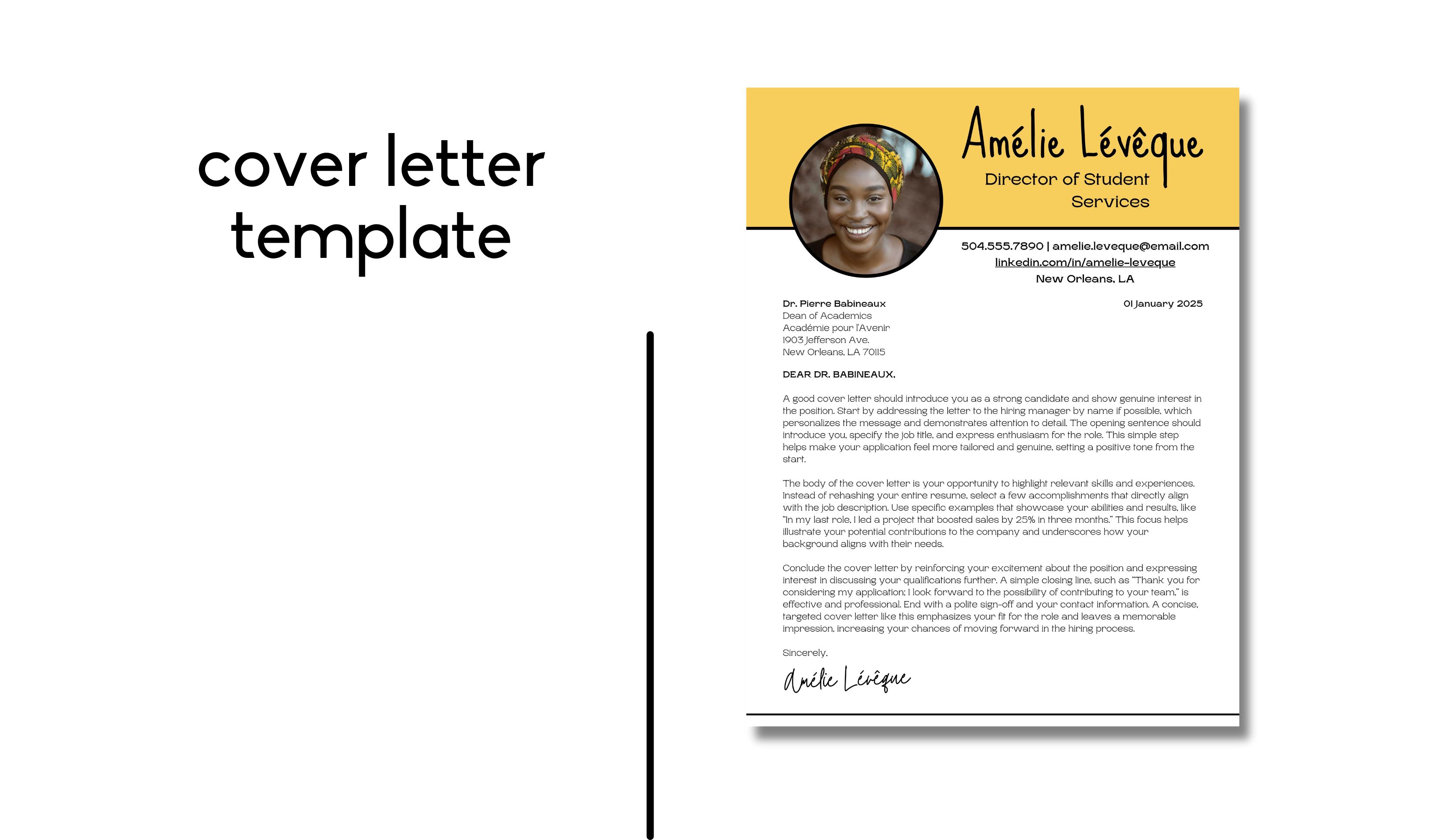 ATS-Friendly Canva Résumé Template Set | AMÉLIE LÉVÊQUE KIT