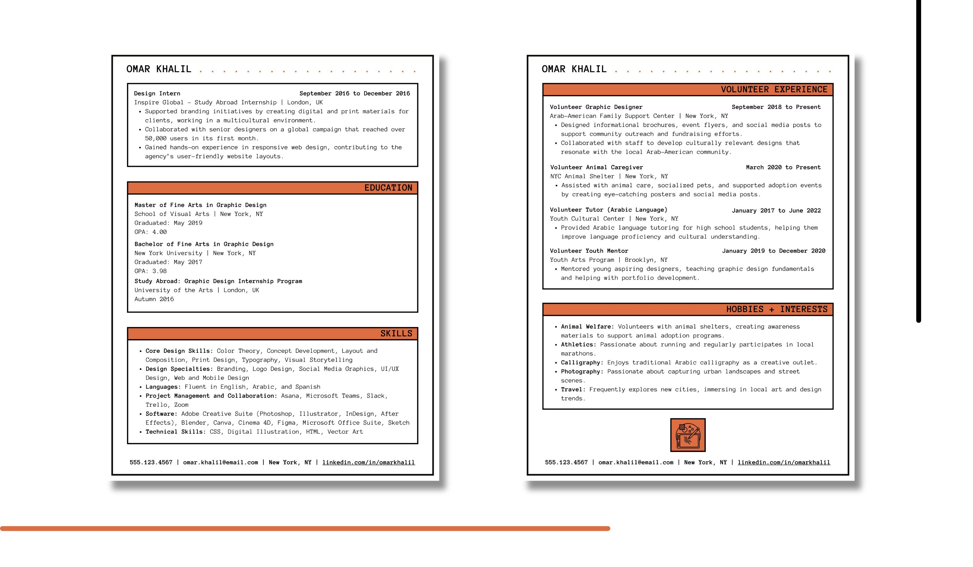 ATS-Friendly Canva Résumé Template Set | OMAR KHALIL KIT