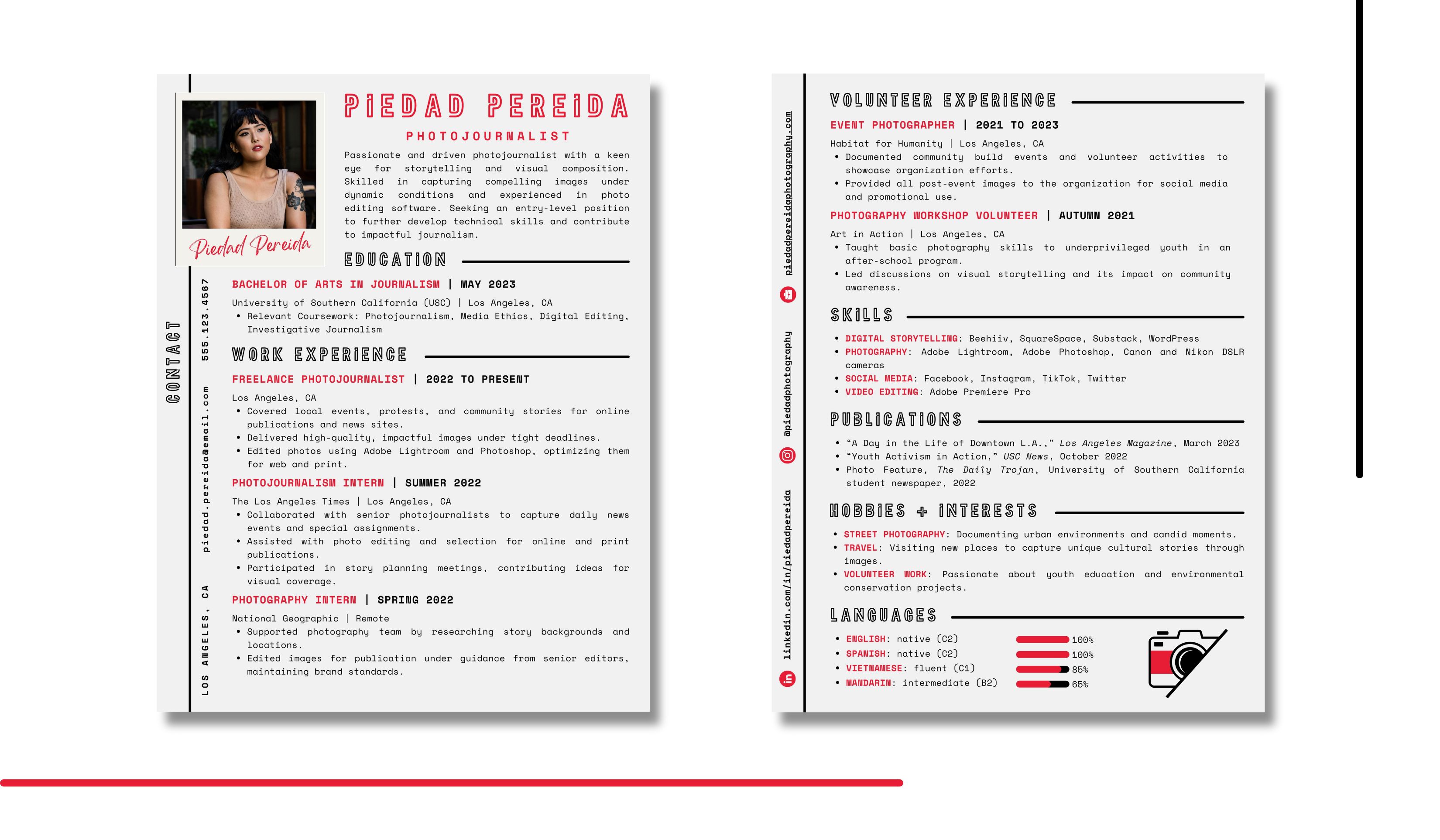 ATS-Friendly Canva Résumé Template Set | PIEDAD PEREIDA KIT