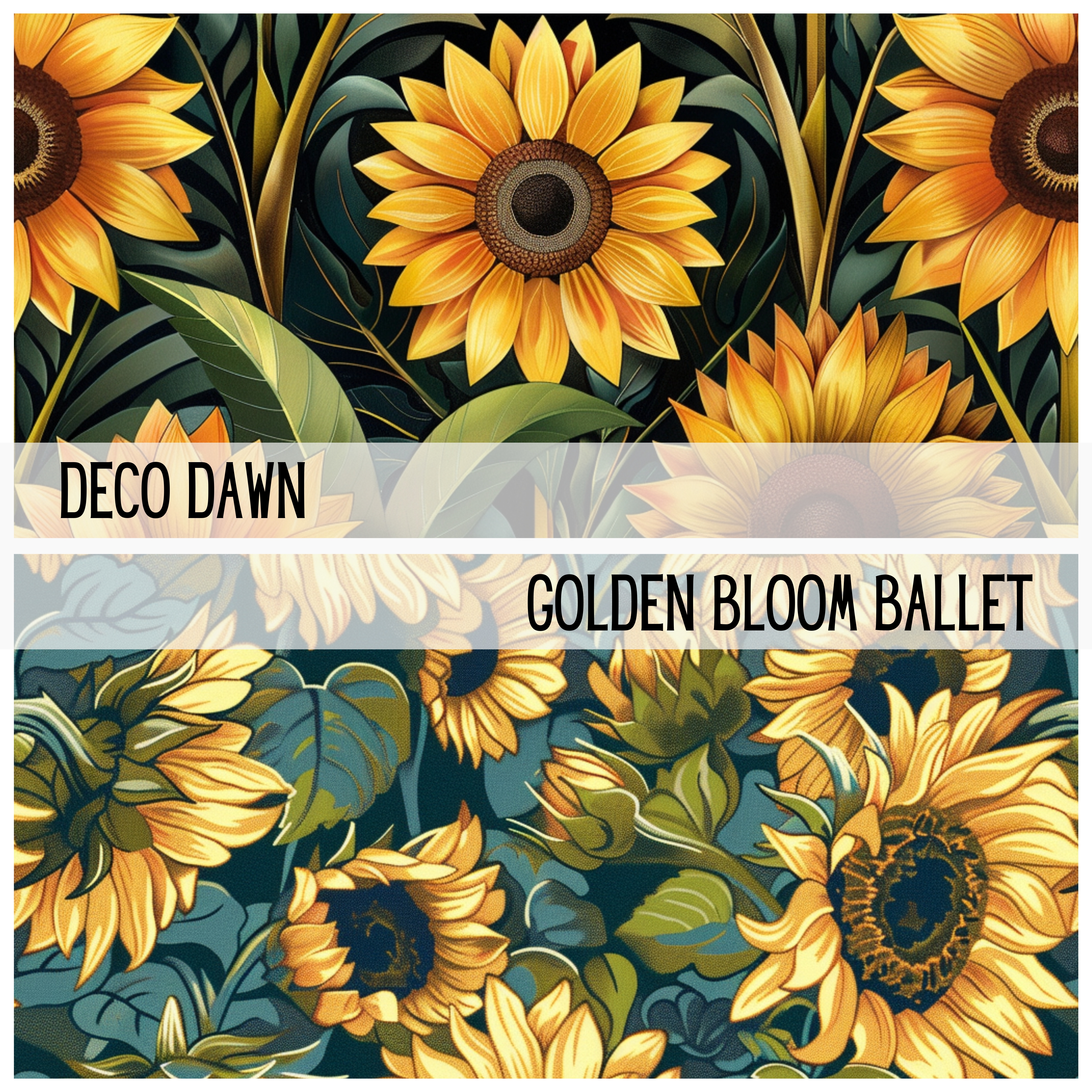 SUN-KISSED SUNFLOWERS Seamless Digital Papers
