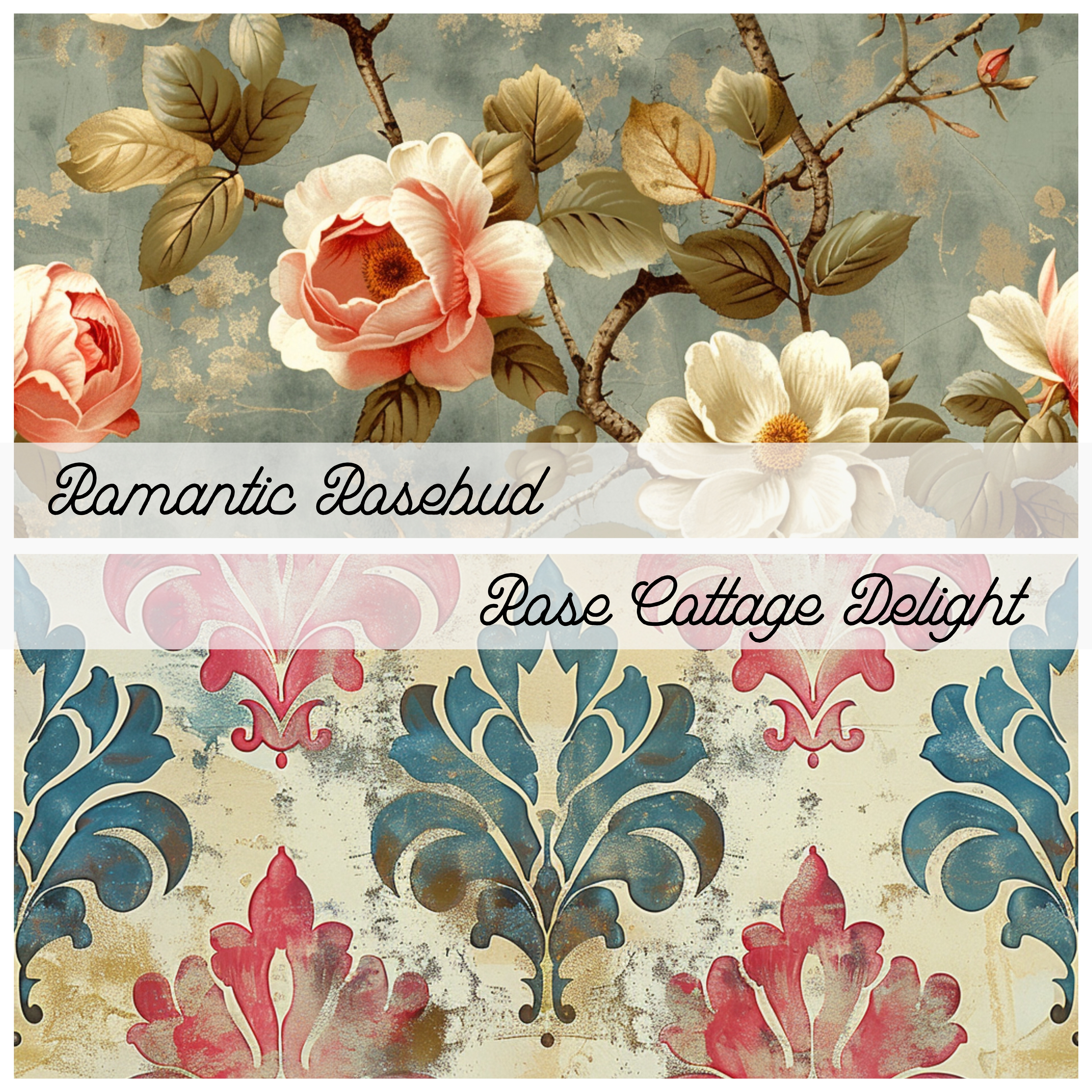 RUSTIC SHABBY CHIC Seamless Digital Papers