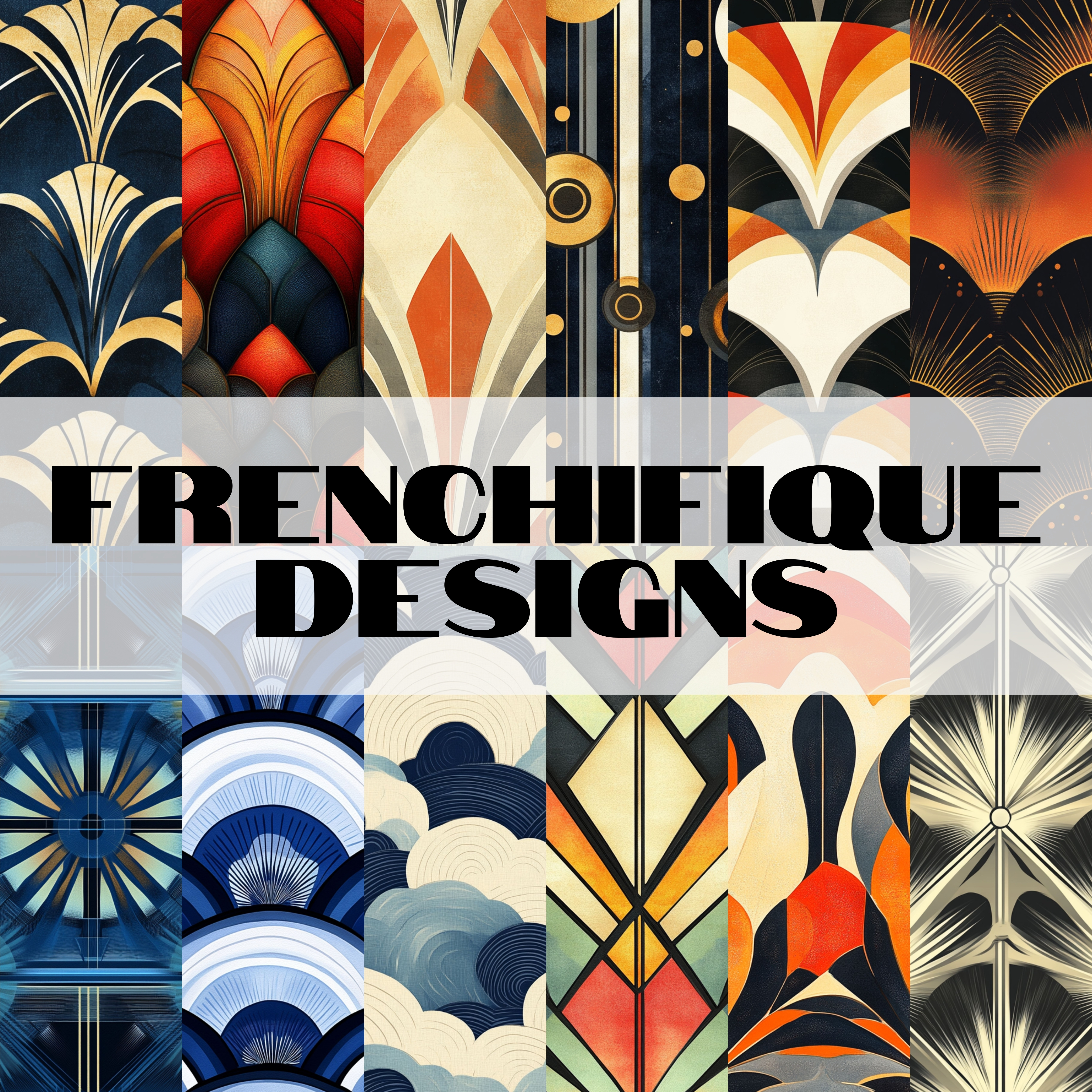 ELEMENTAL ART DECO Seamless Digital Papers