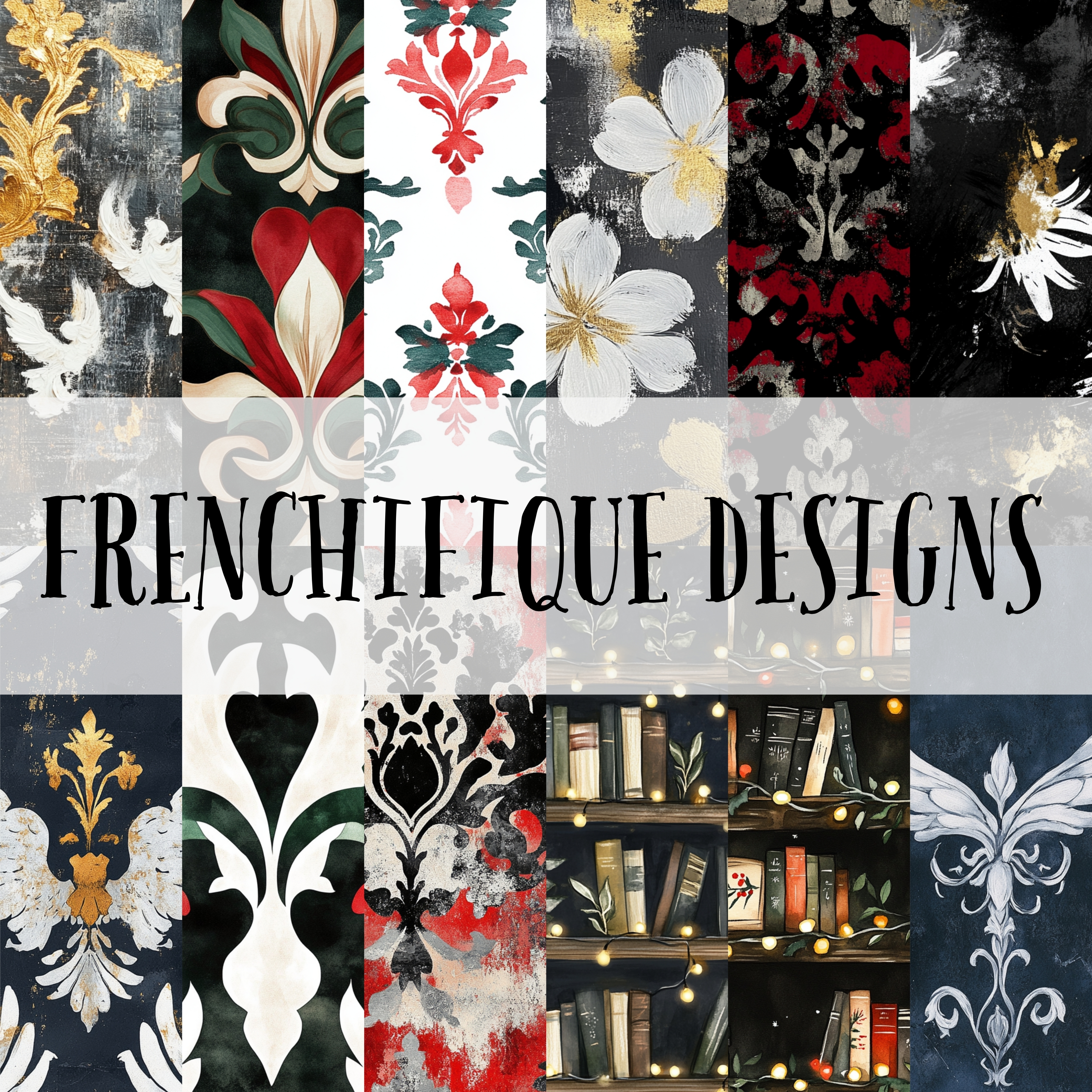 GHOSTS OF CHRISTMAS PAST Seamless Digital Papers