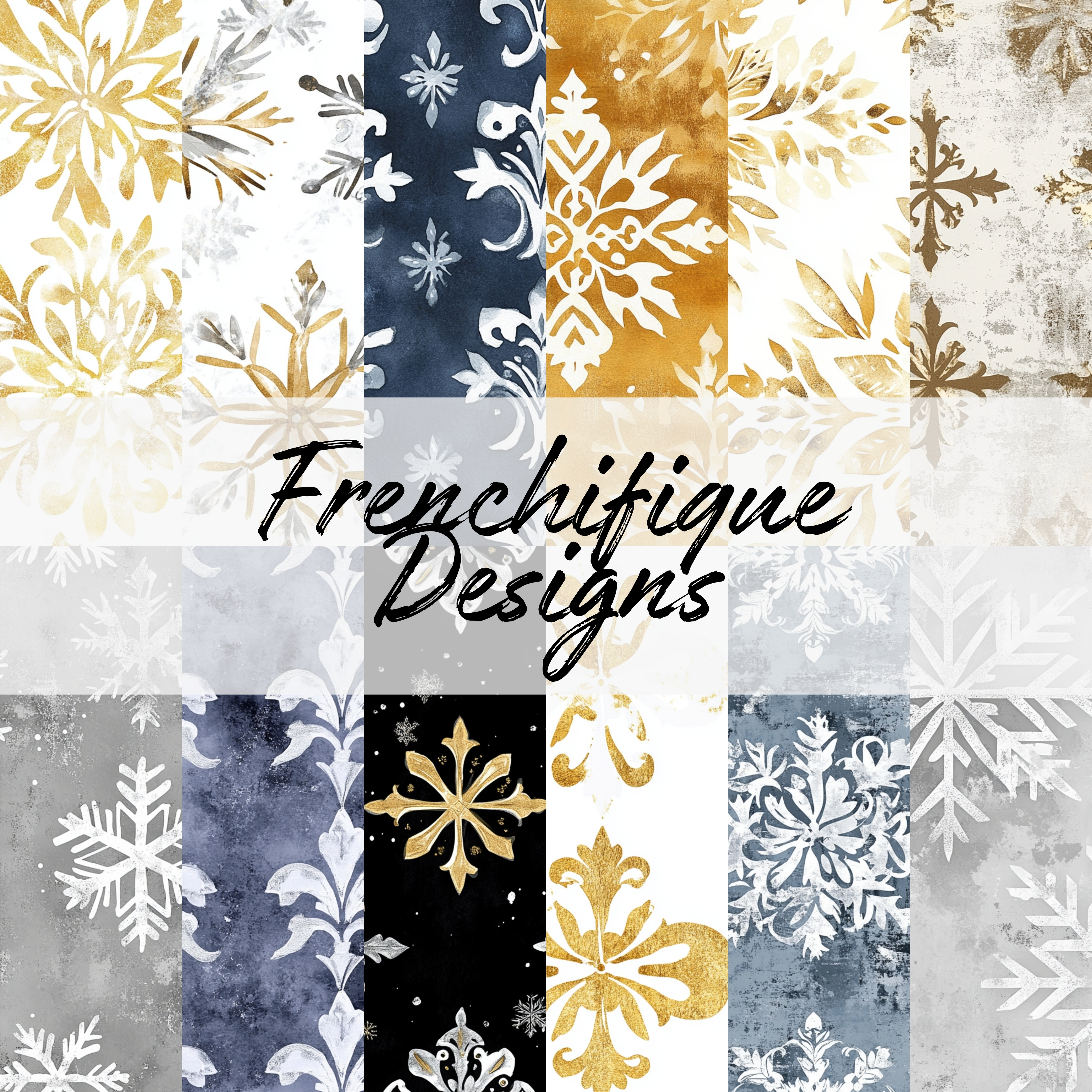 SNOWDUST SERENADES Seamless Digital Papers