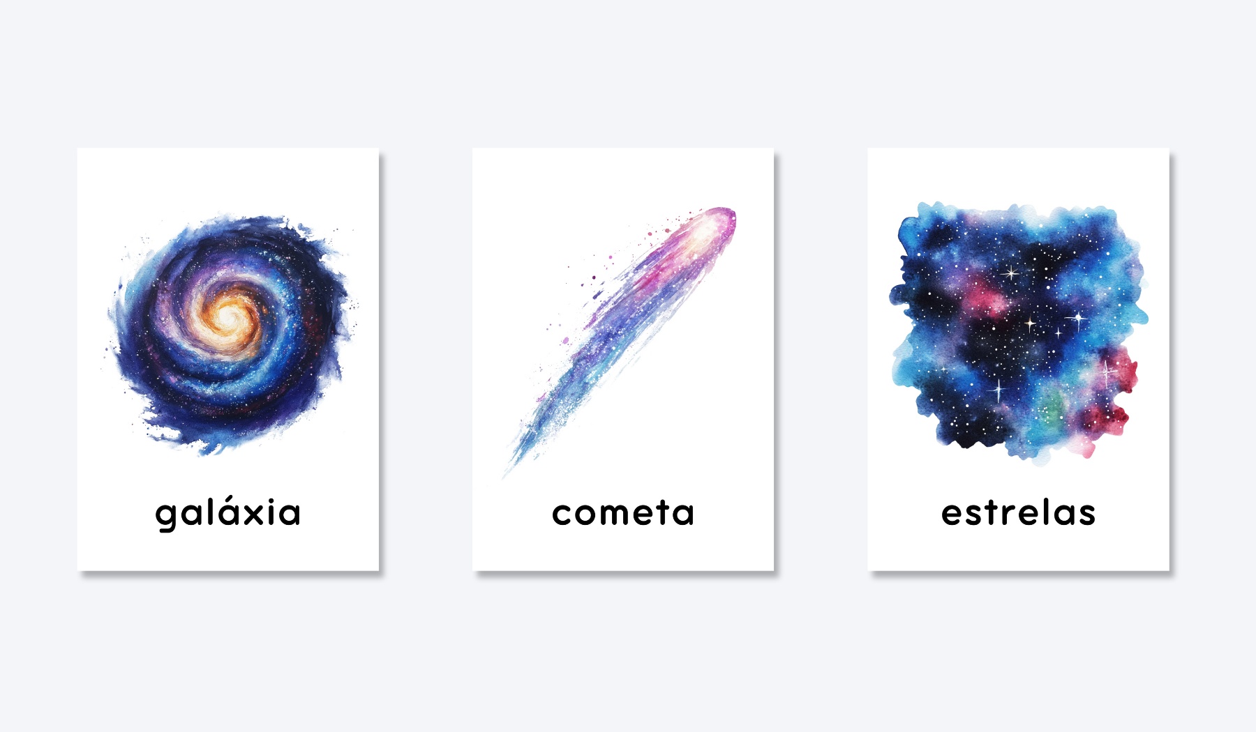 PORTUGUESE SOLAR SYSTEM FLASHCARDS