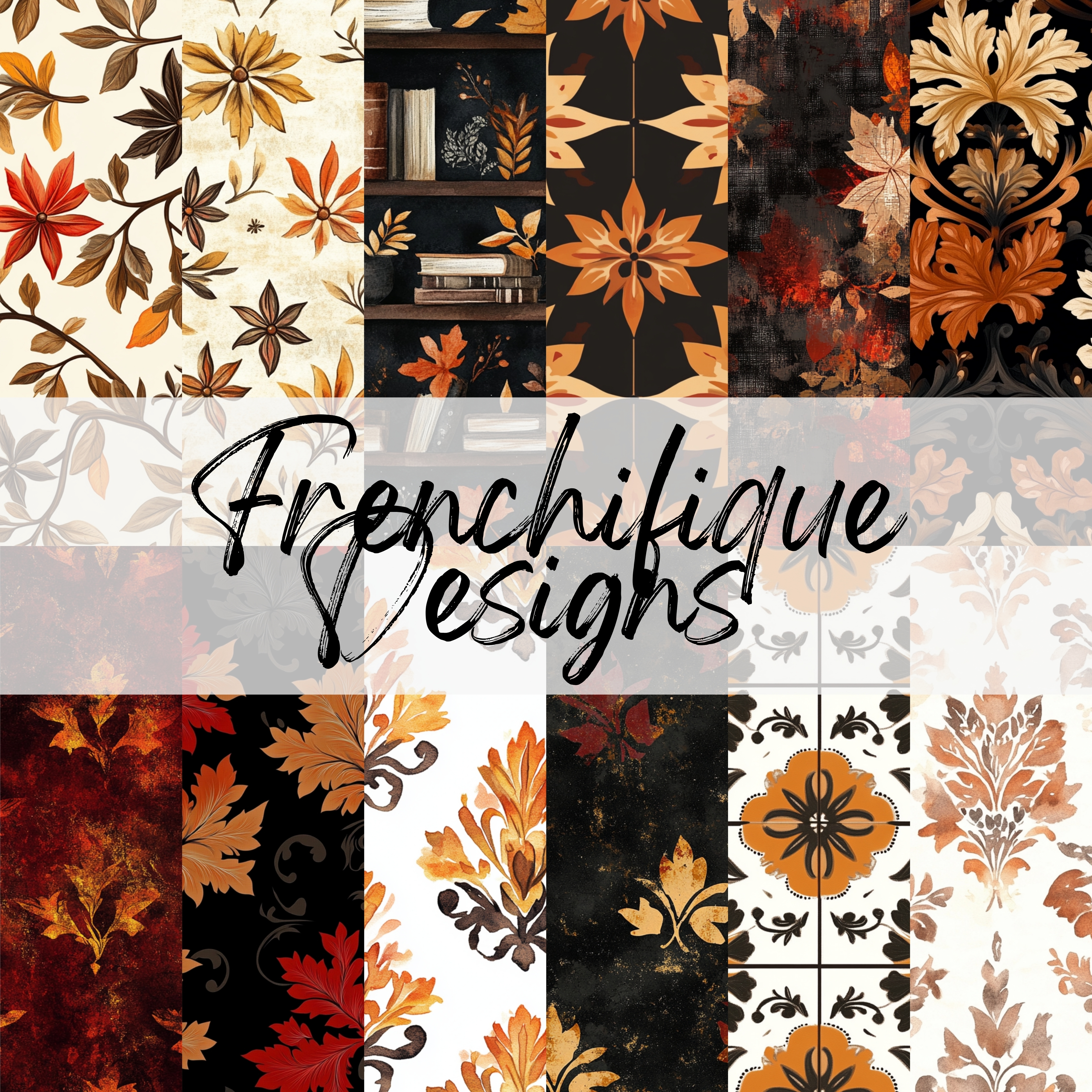 AUTUMN LEAVES Seamless Digital Papers
