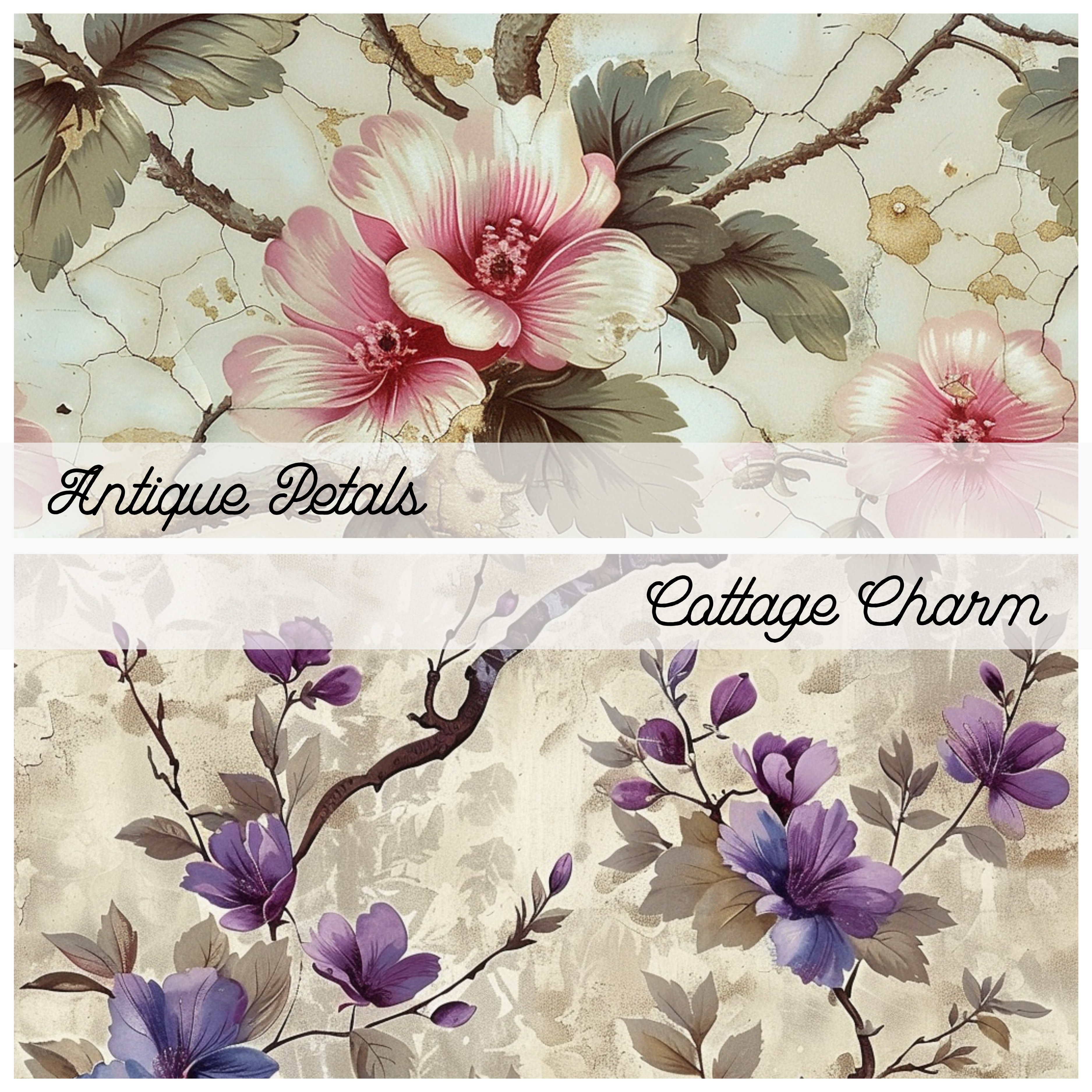 RUSTIC SHABBY CHIC Seamless Digital Papers