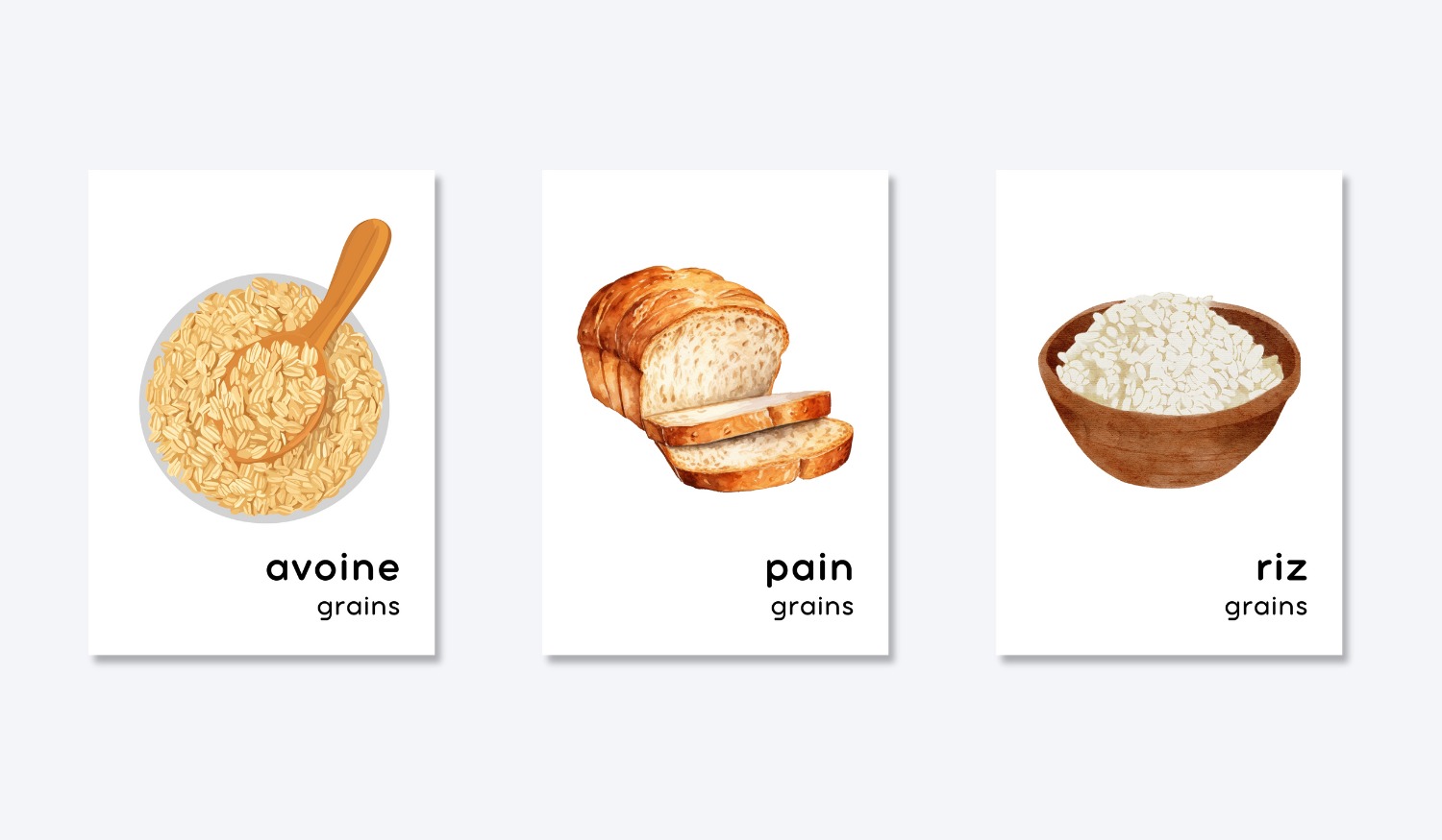 FRENCH FOOD GROUP FLASHCARDS