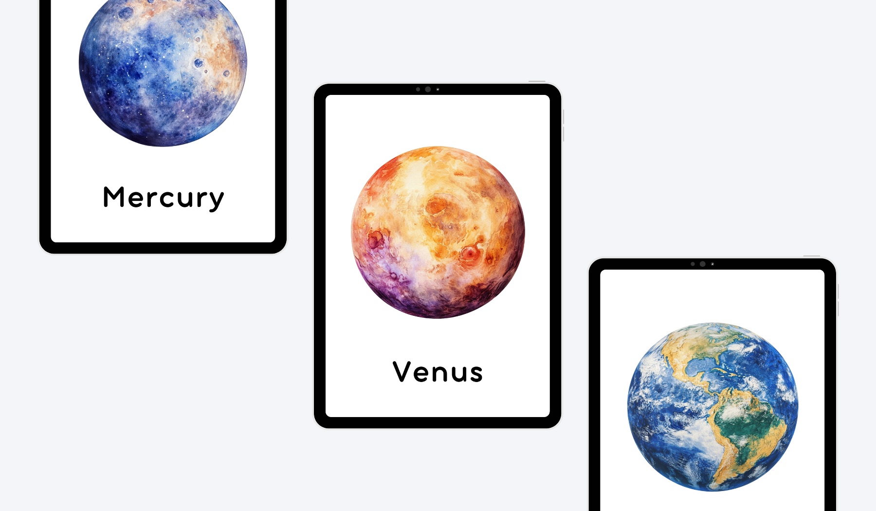 ENGLISH SOLAR SYSTEM FLASHCARDS