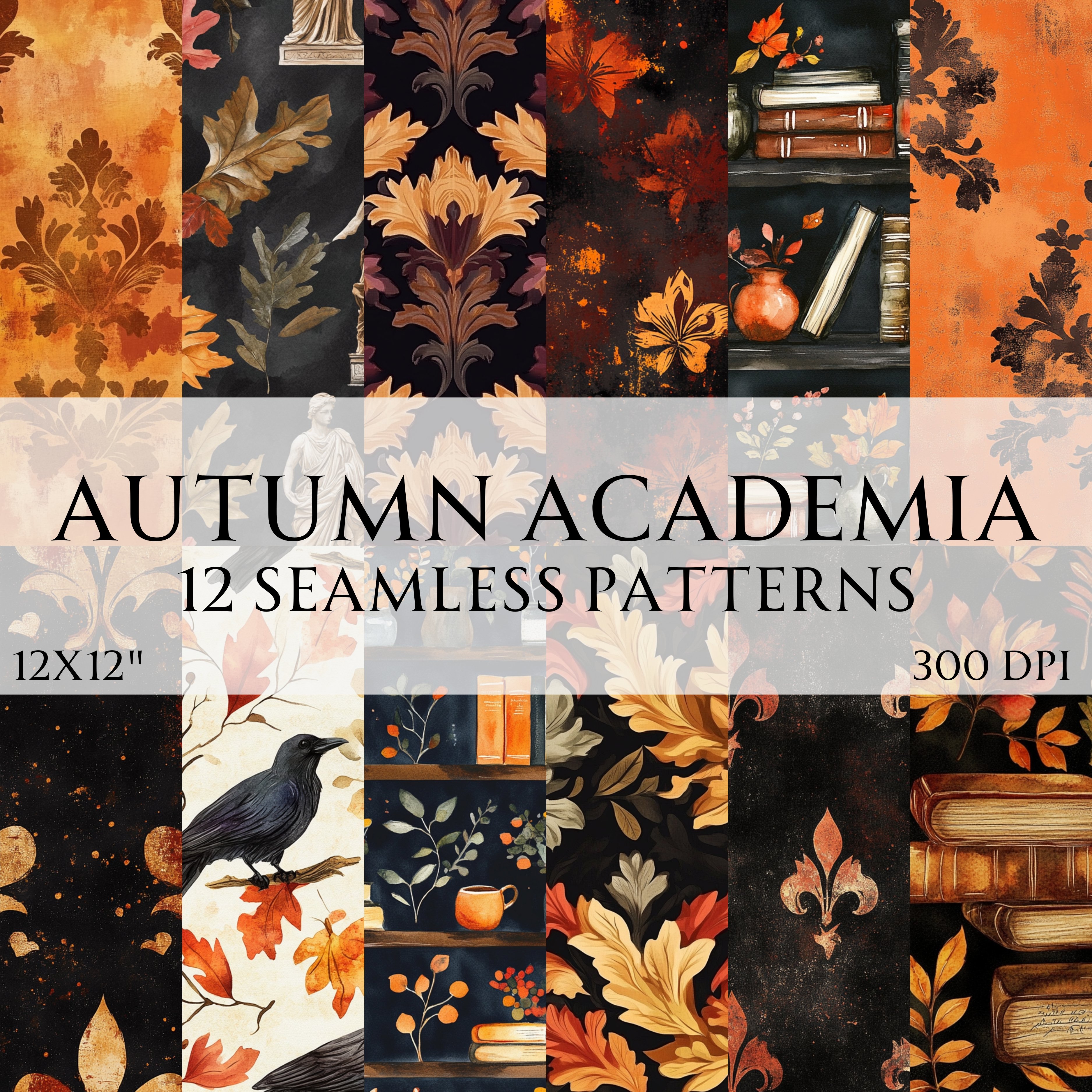 AUTUMN ACADEMIA Seamless Digital Papers