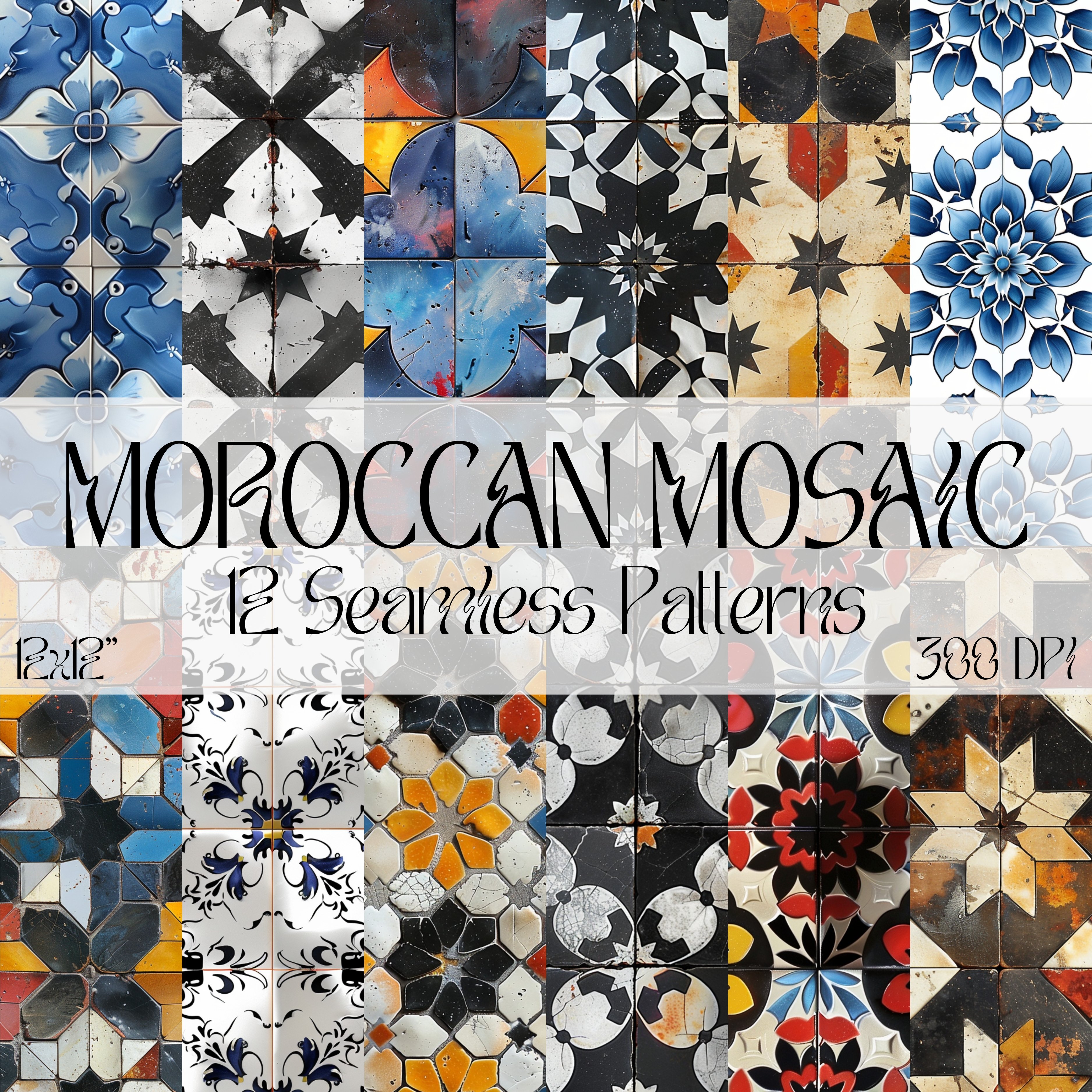 MOROCCAN MOSAIC Seamless Digital Papers