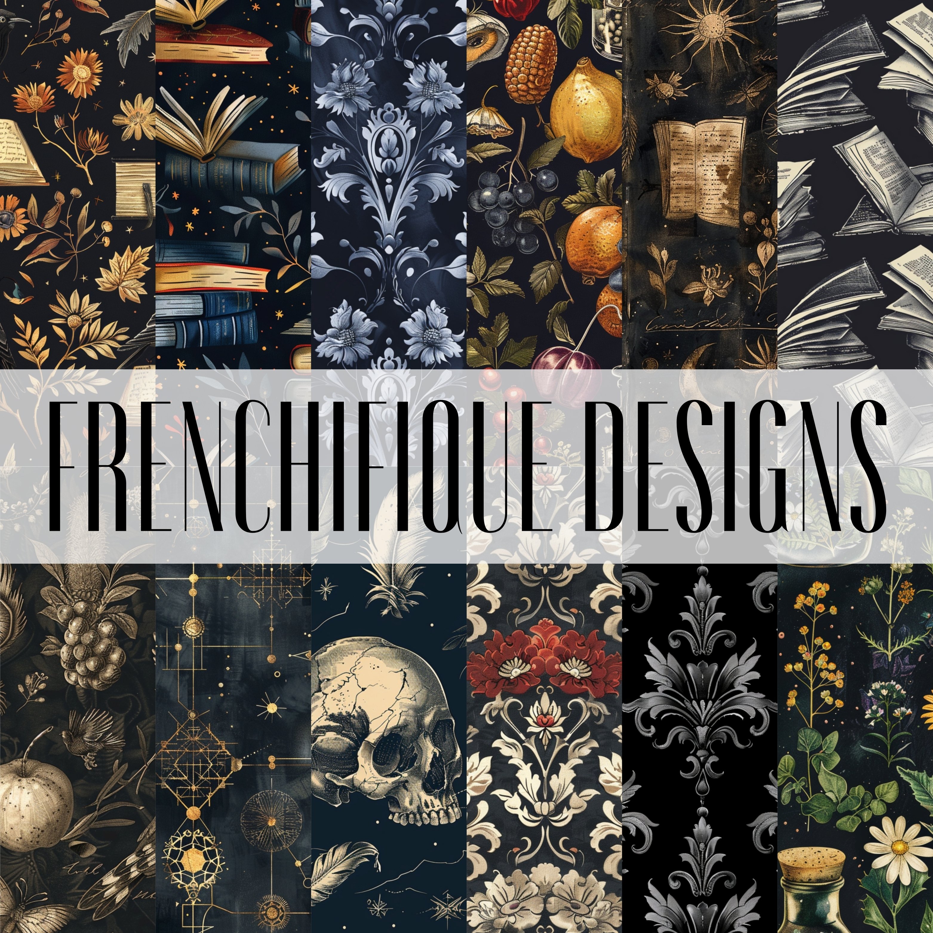 DARK ACADEMIA Seamless Digital Paper Bundle