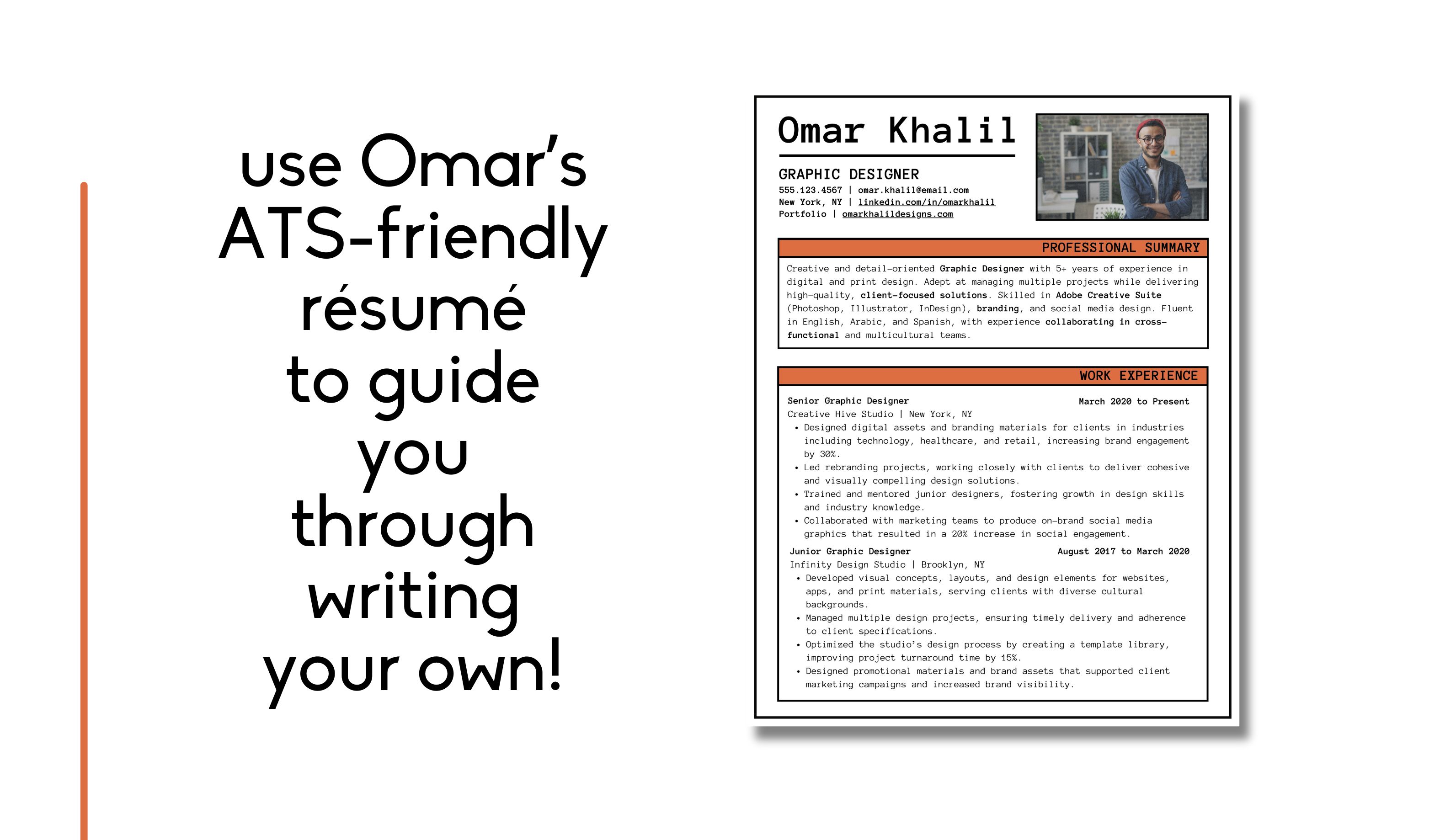 ATS-Friendly Canva Résumé Template Set | OMAR KHALIL KIT