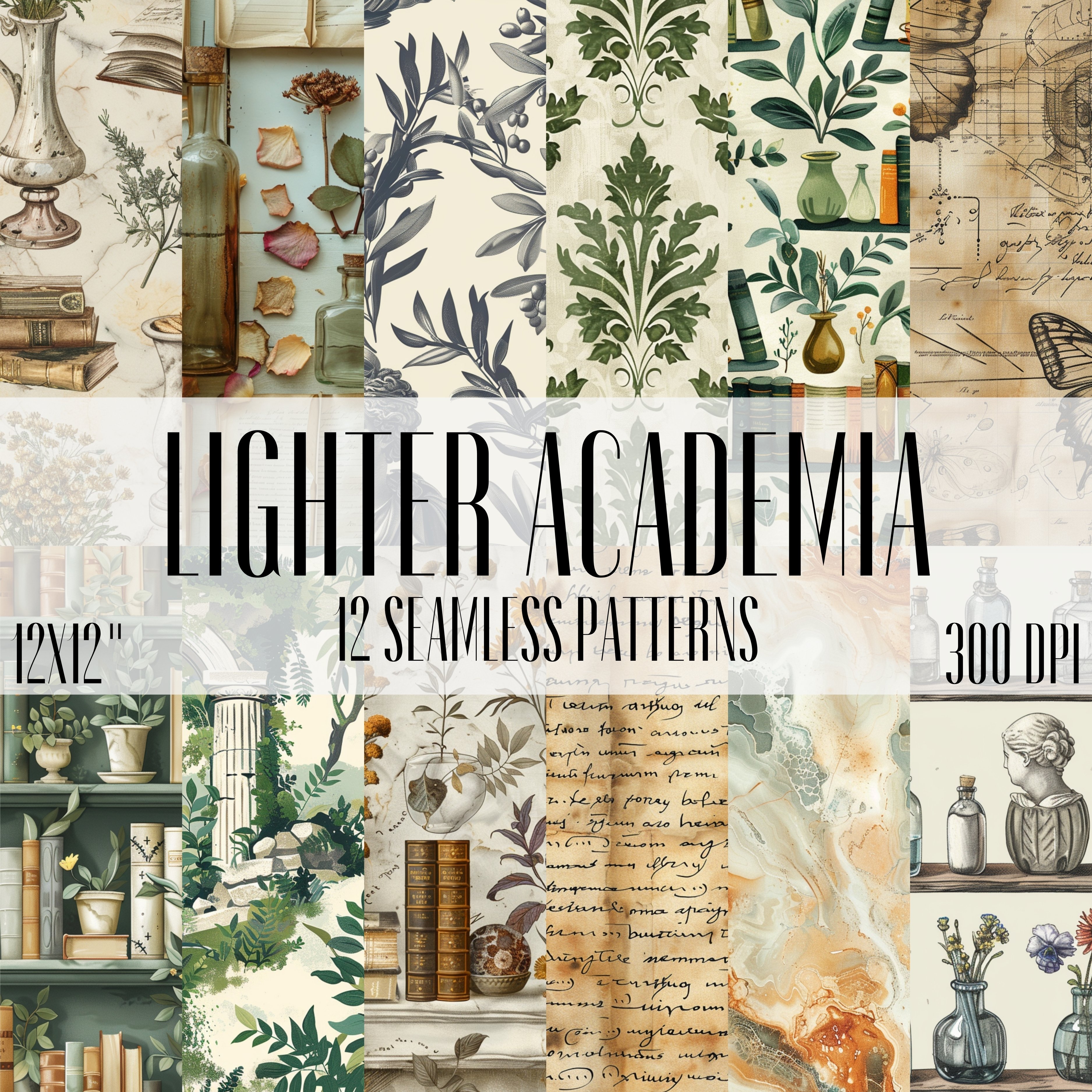 LIGHTER ACADEMIA Seamless Digital Paper Bundle
