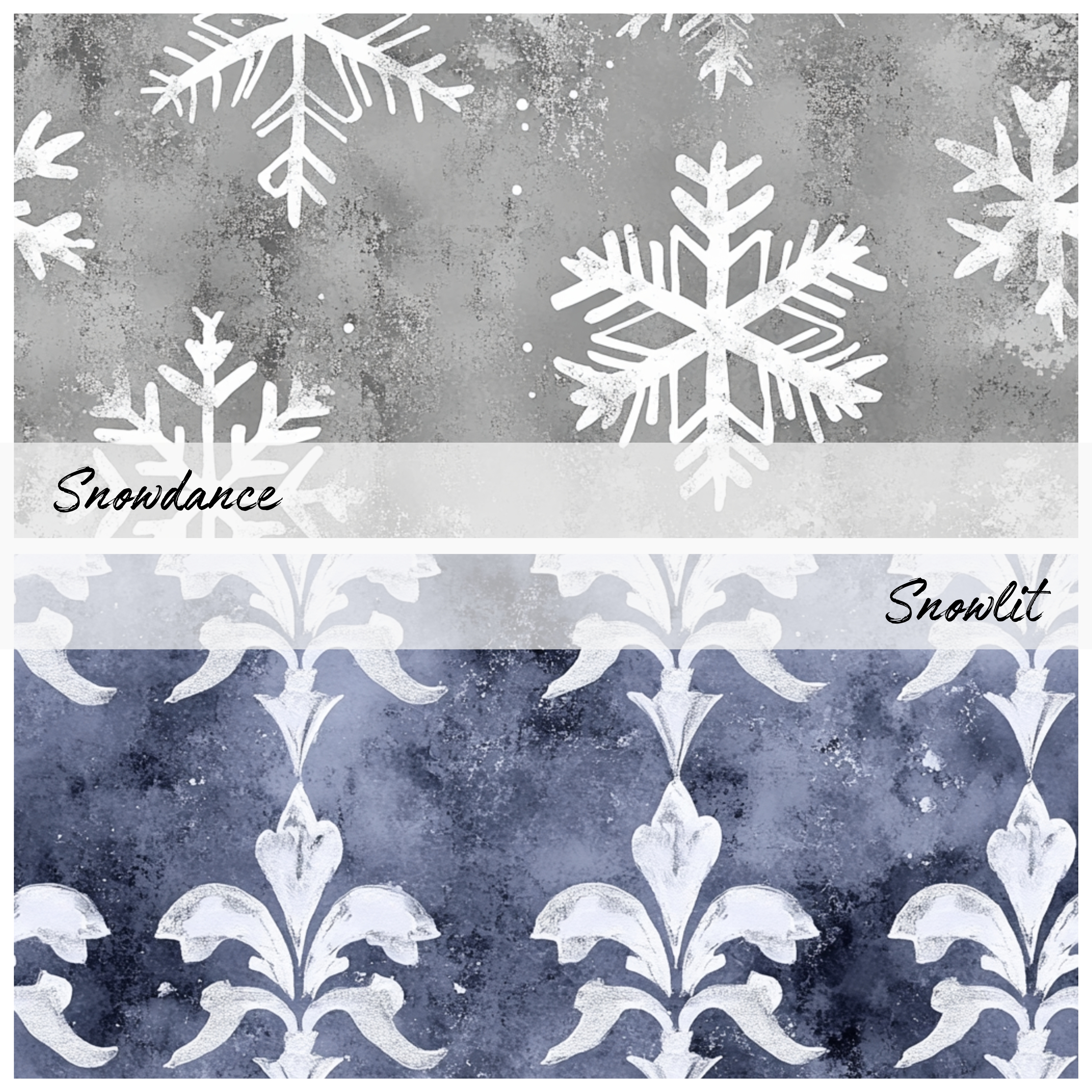 SNOWDUST SERENADES Seamless Digital Papers