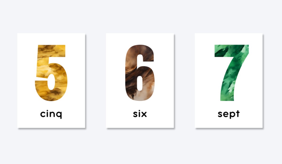 FRENCH 0-10 NUMBER FLASHCARDS