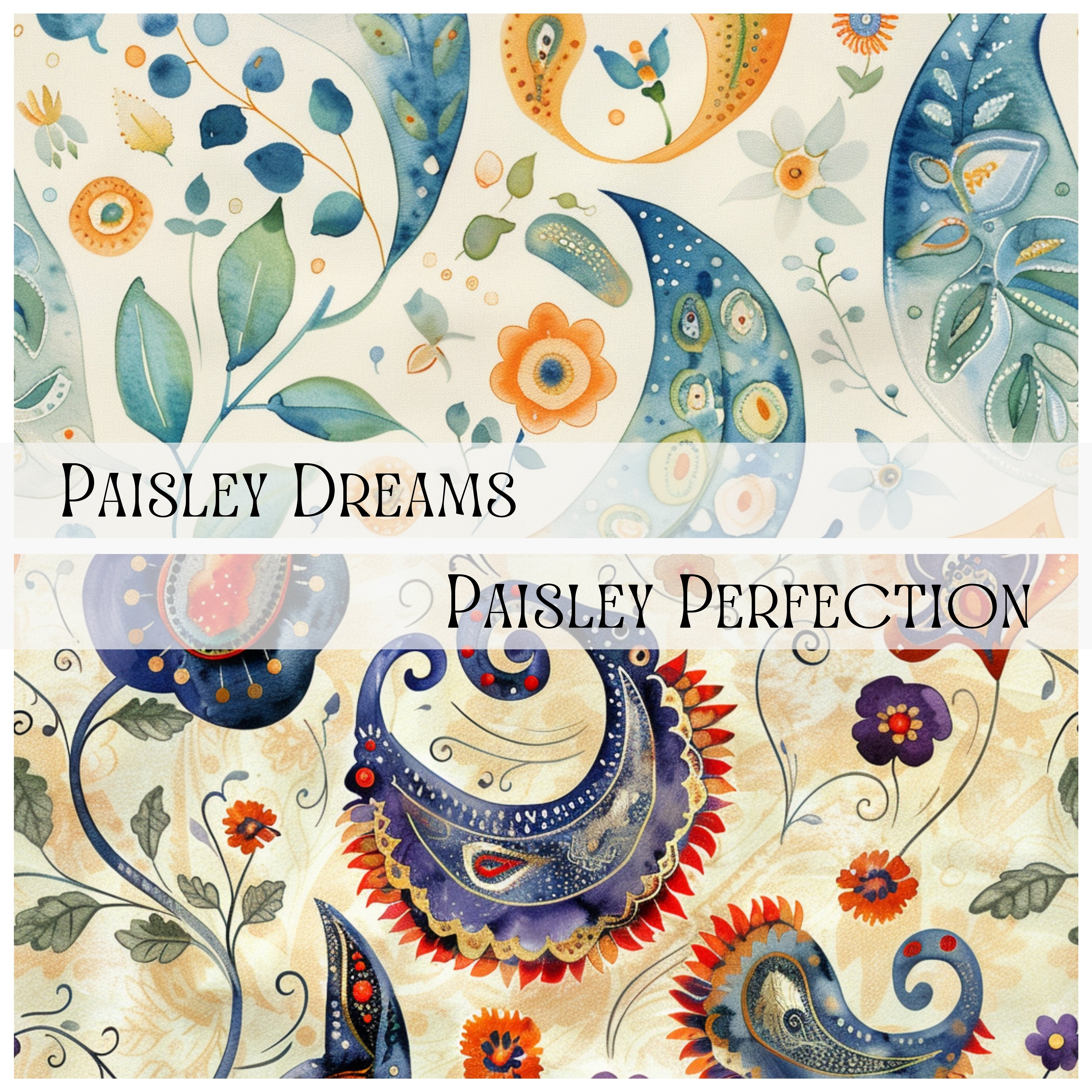 PAISLEY PATTERNS Seamless Digital Papers