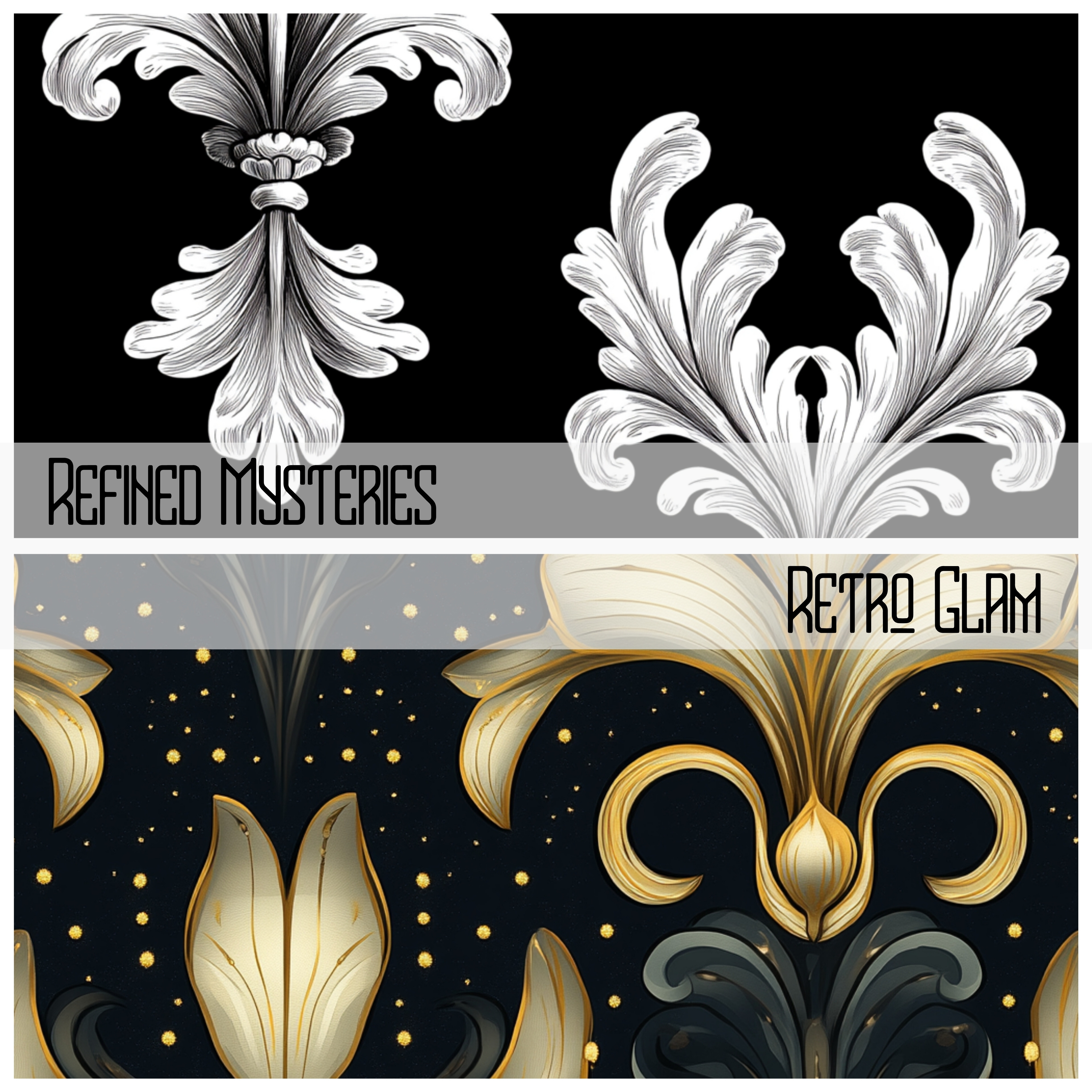 SHADOWED ELEGANCE Seamless Digital Papers