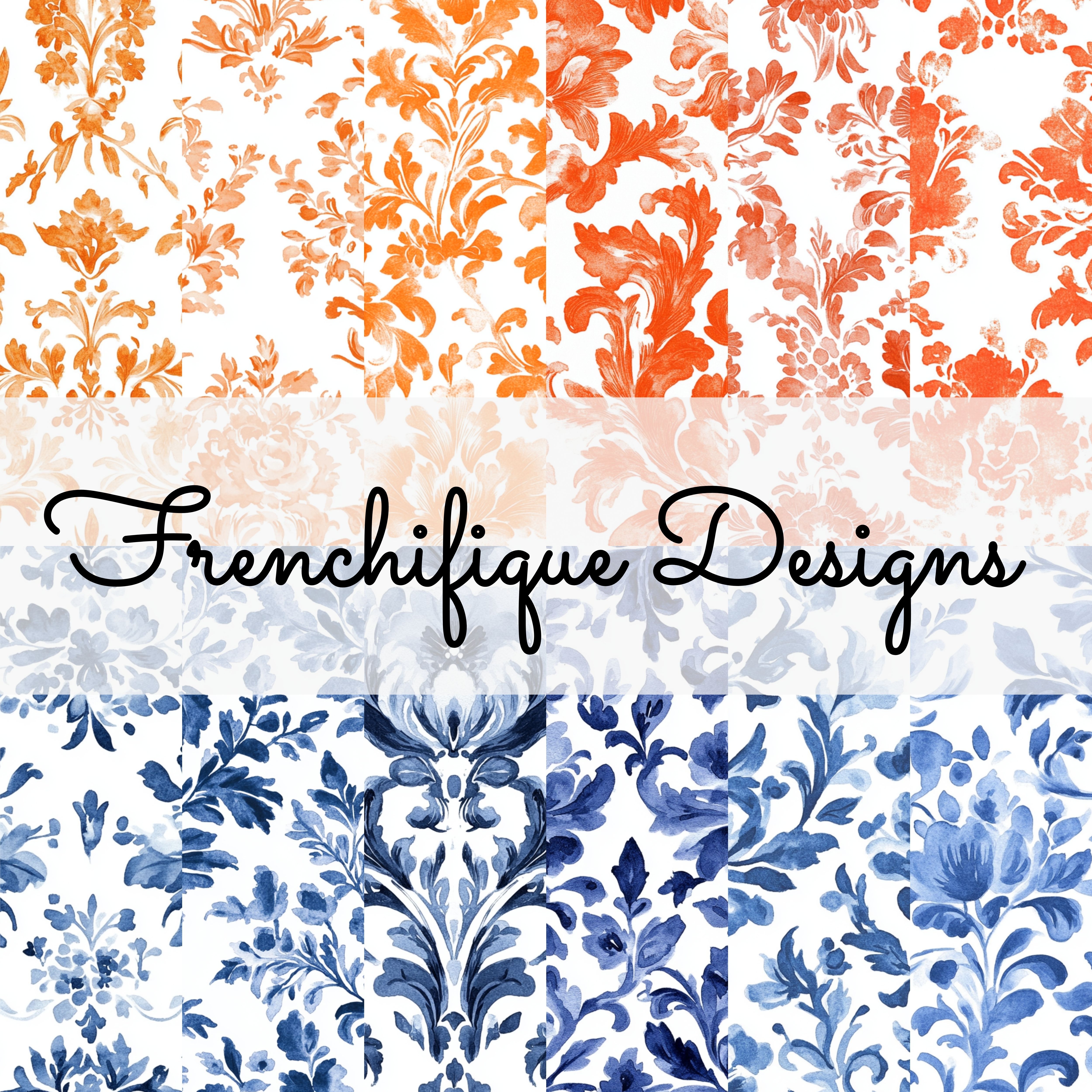 GOLDEN HOUR TOILE DE JOUY Seamless Digital Papers