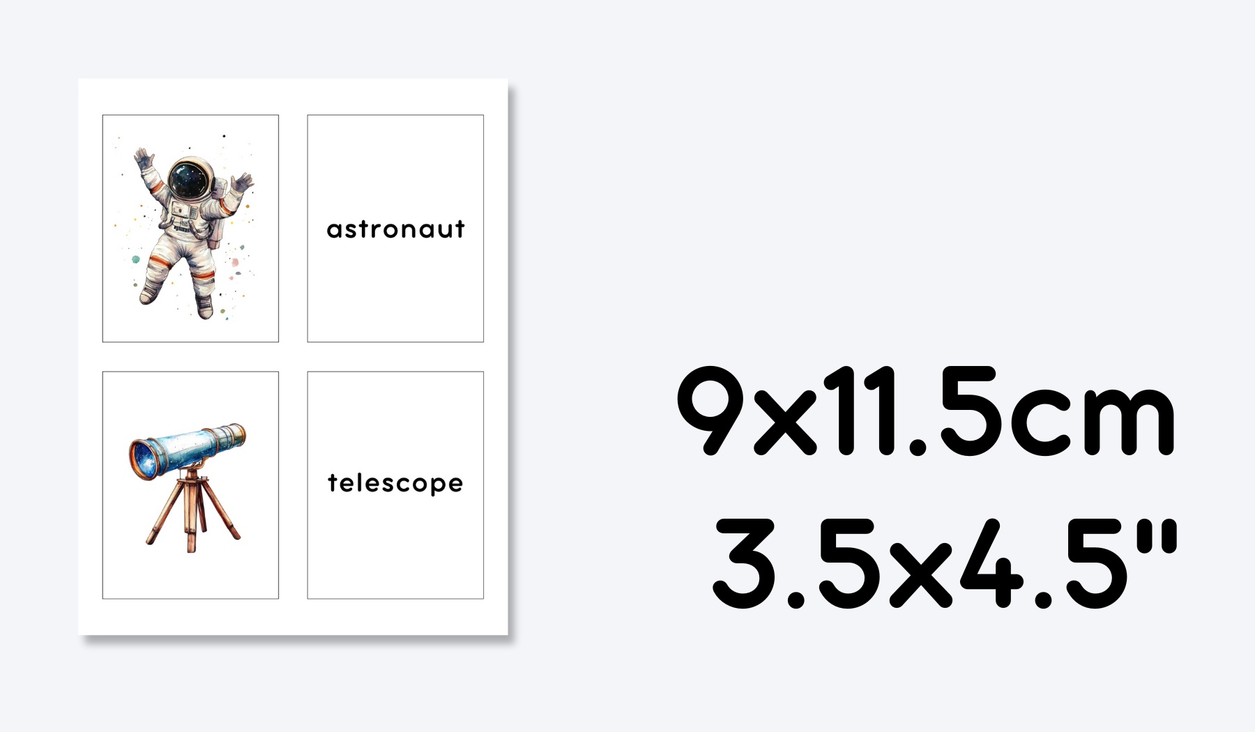 FRENCH SOLAR SYSTEM FLASHCARDS