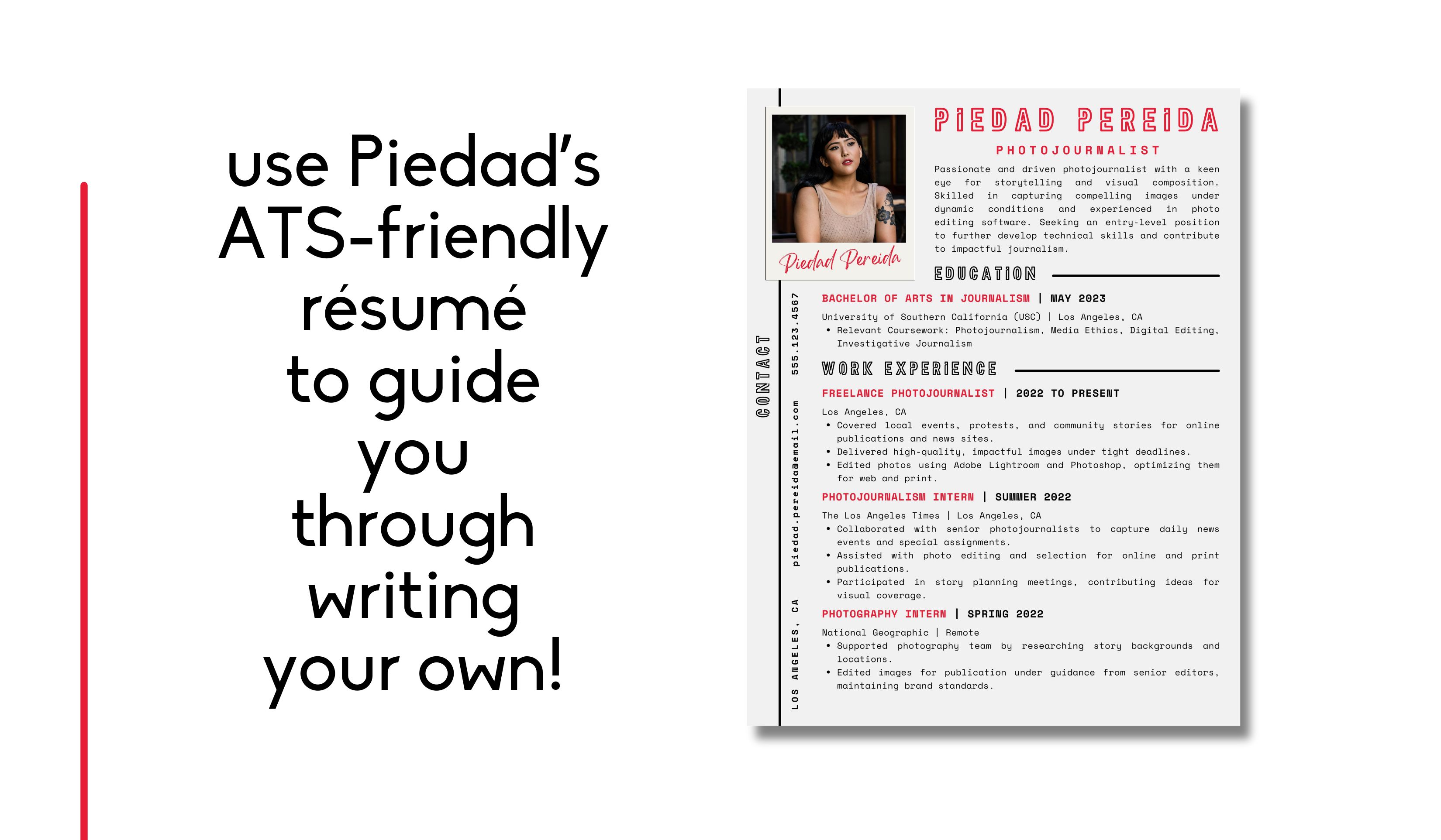 ATS-Friendly Canva Résumé Template Set | PIEDAD PEREIDA KIT
