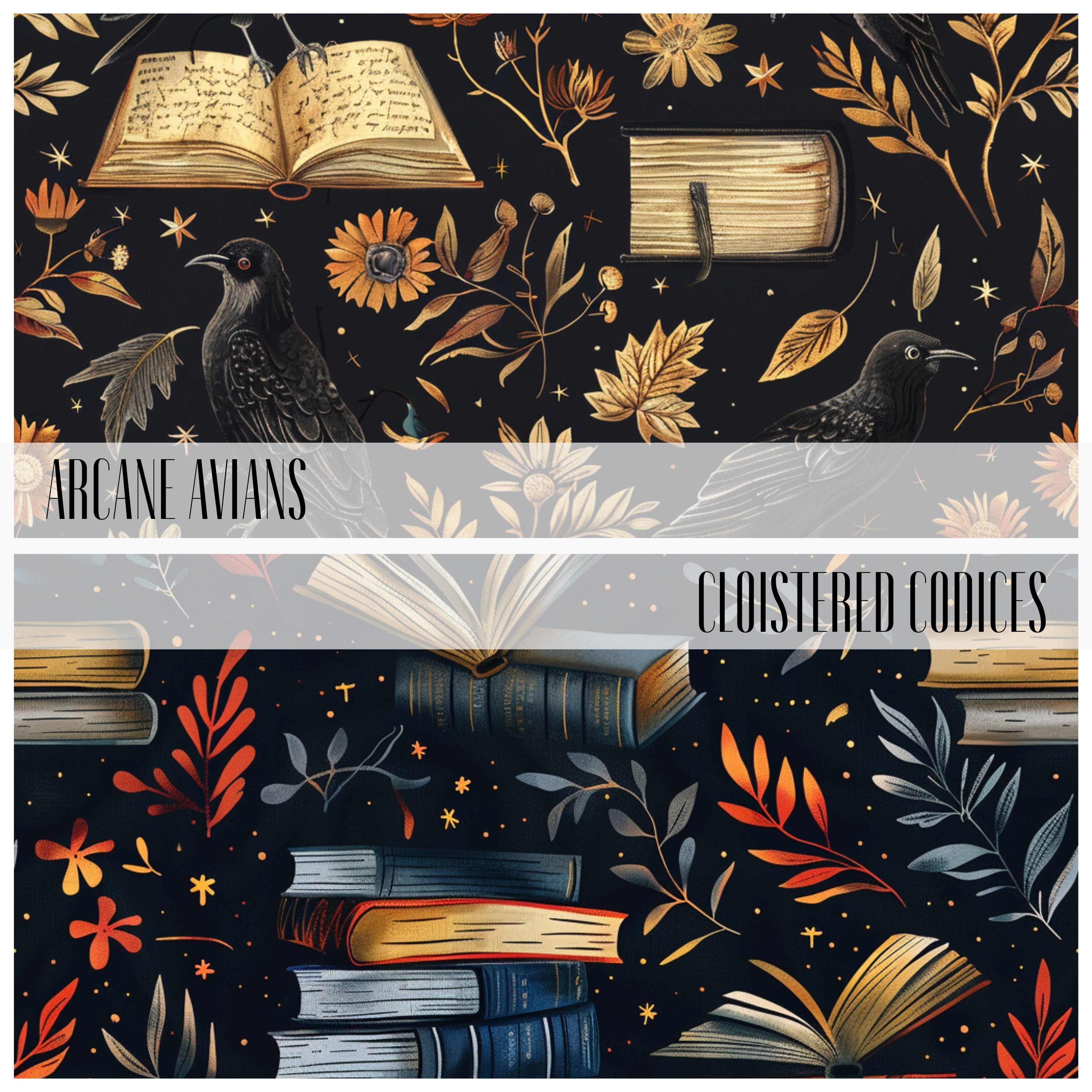 DARK ACADEMIA Seamless Digital Paper Bundle